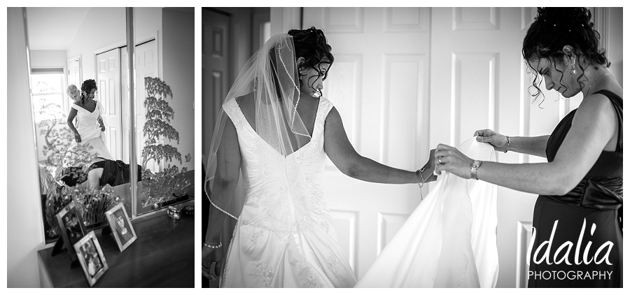 wedding trail- gown trail-dress-mirror portraits