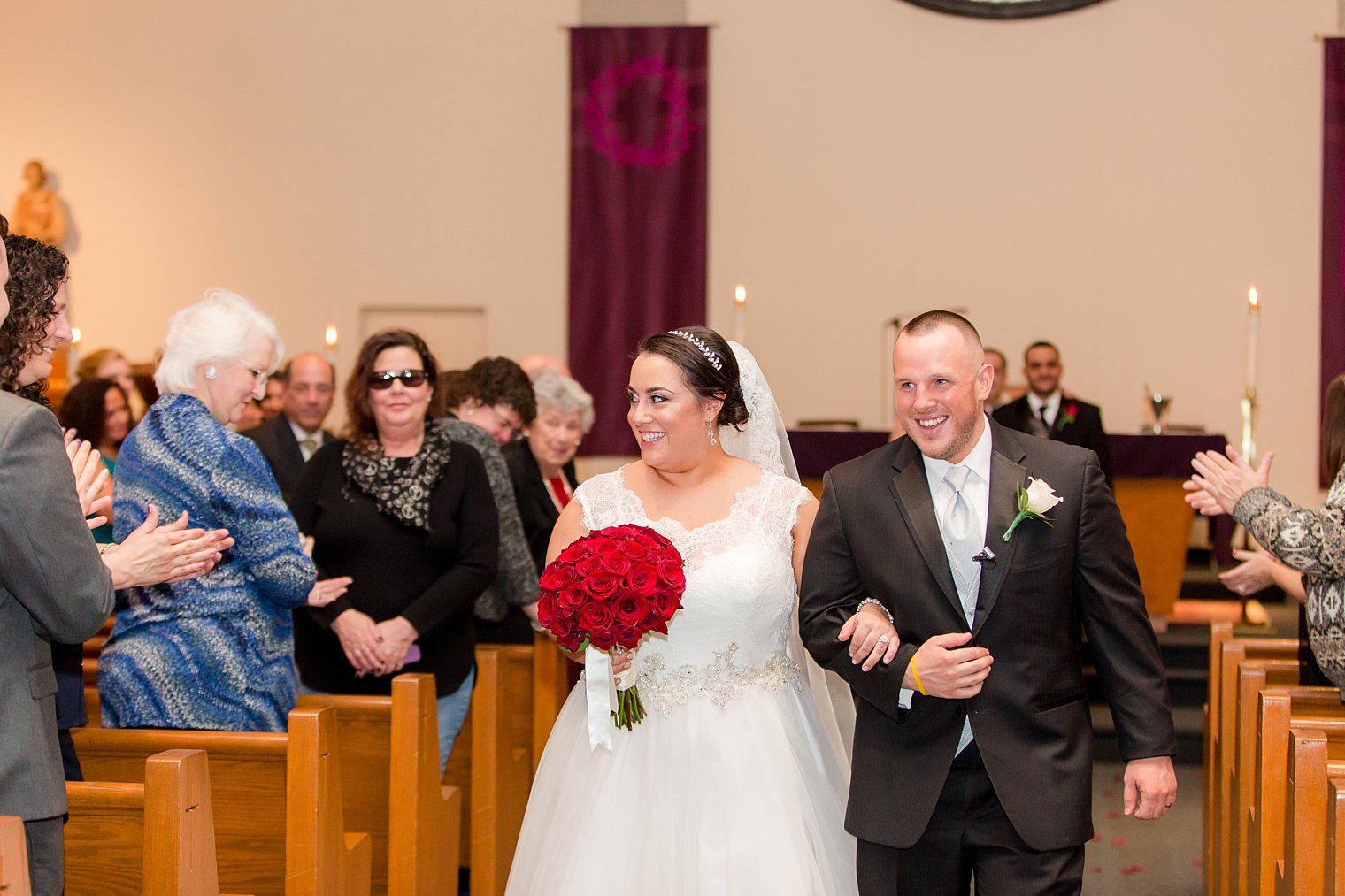 St. Christopher's Church Parsippany NJ Wedding Ceremony recessional