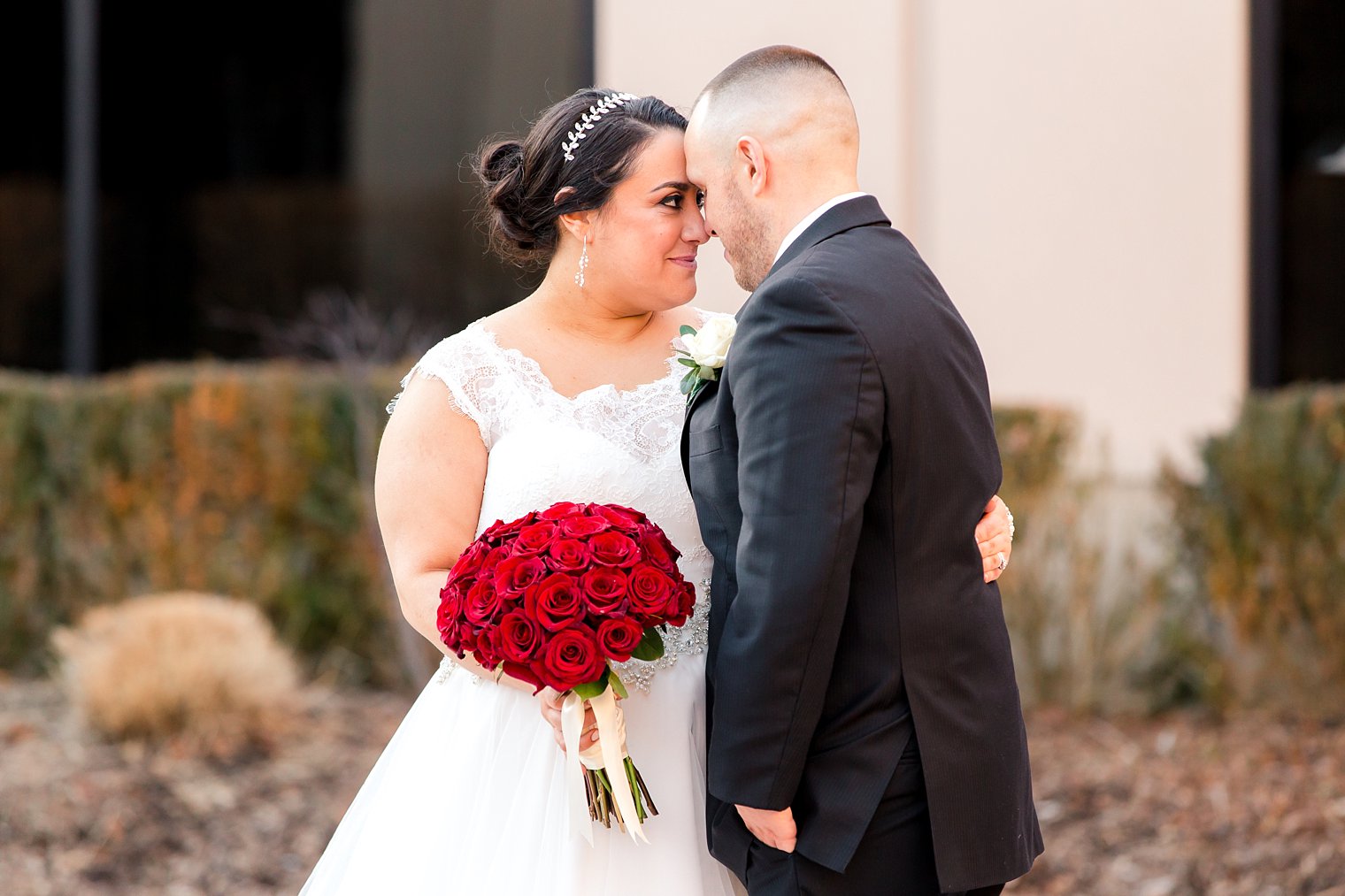 Dolce Basking Ridge Bride Wedding Photos of Bride and Groom