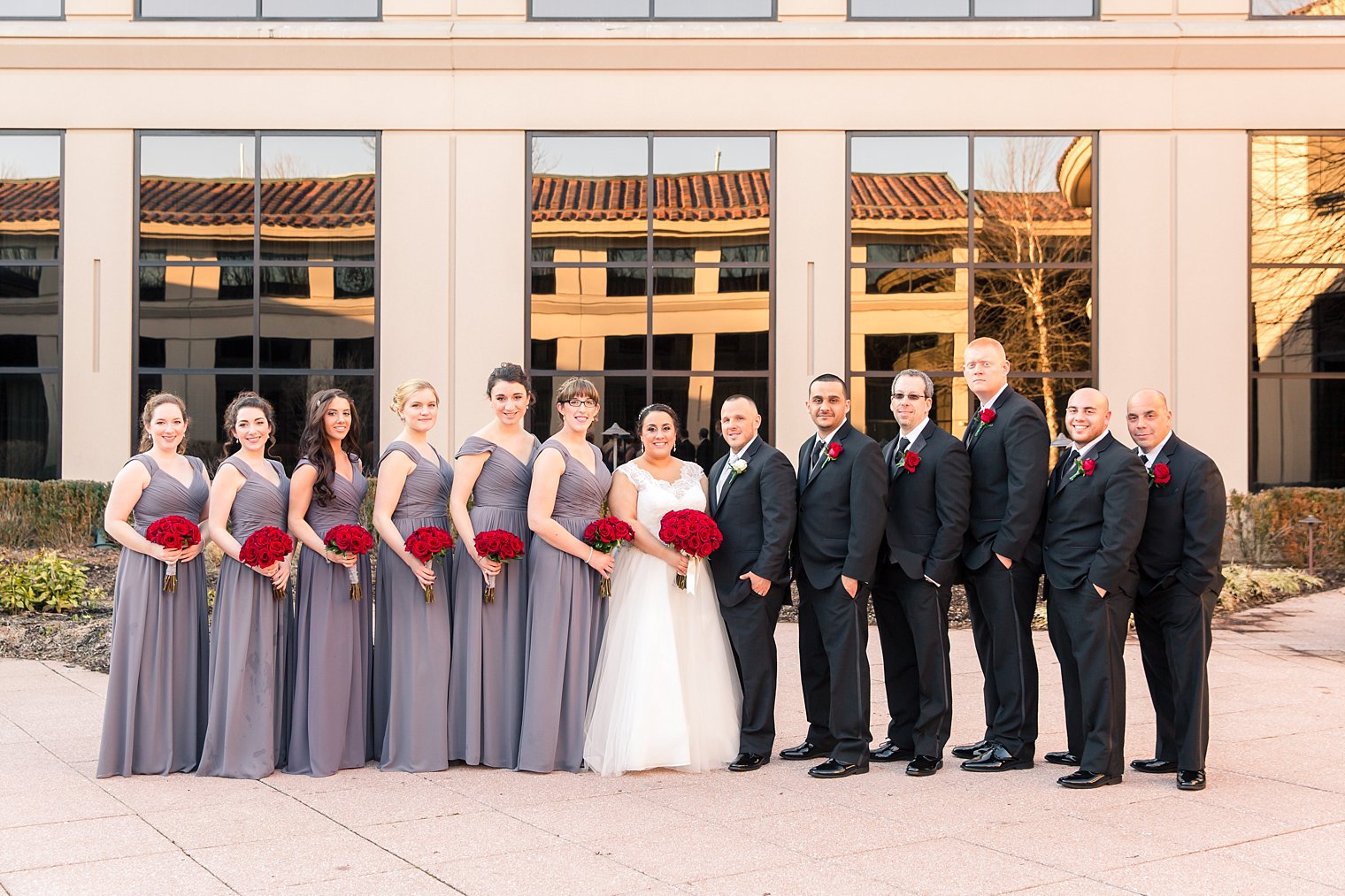 Dolce Basking Ridge Bride Wedding Photo of Bridal Party