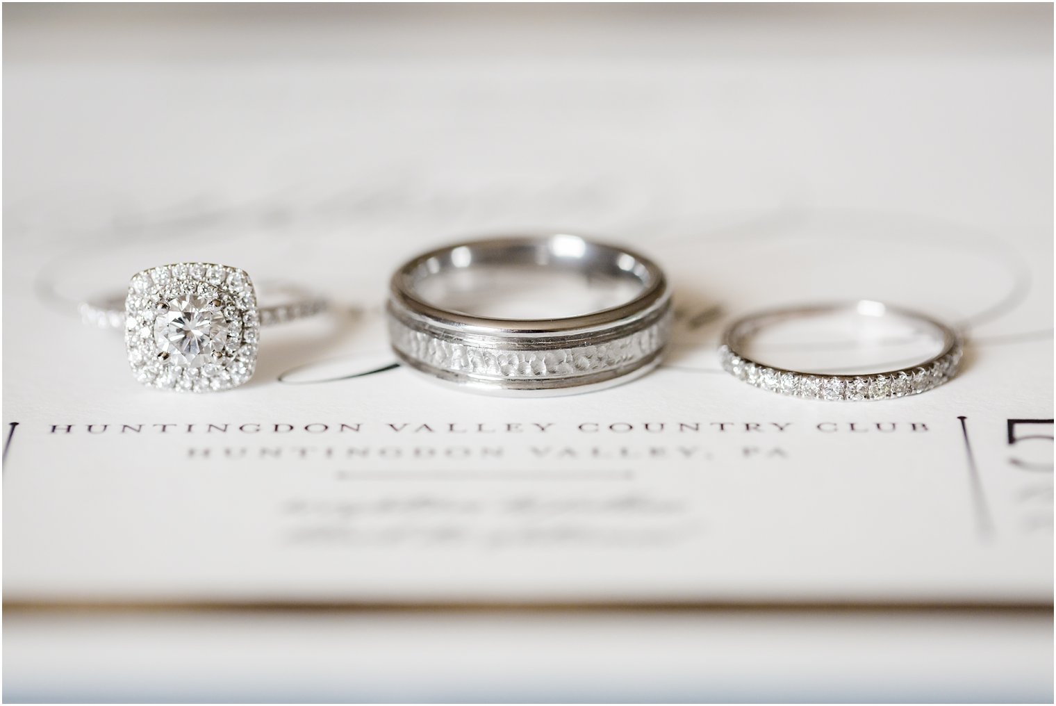 diamond and silver wedding jewelry photographed by Idalia Photography