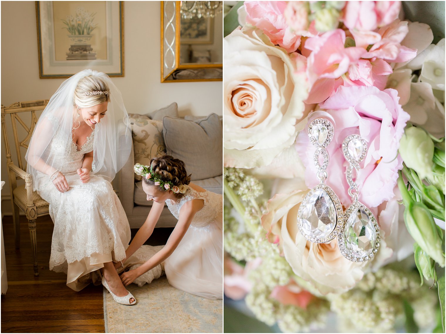 Huntingdon Valley Country Club wedding preparation photographed by Idalia Photography