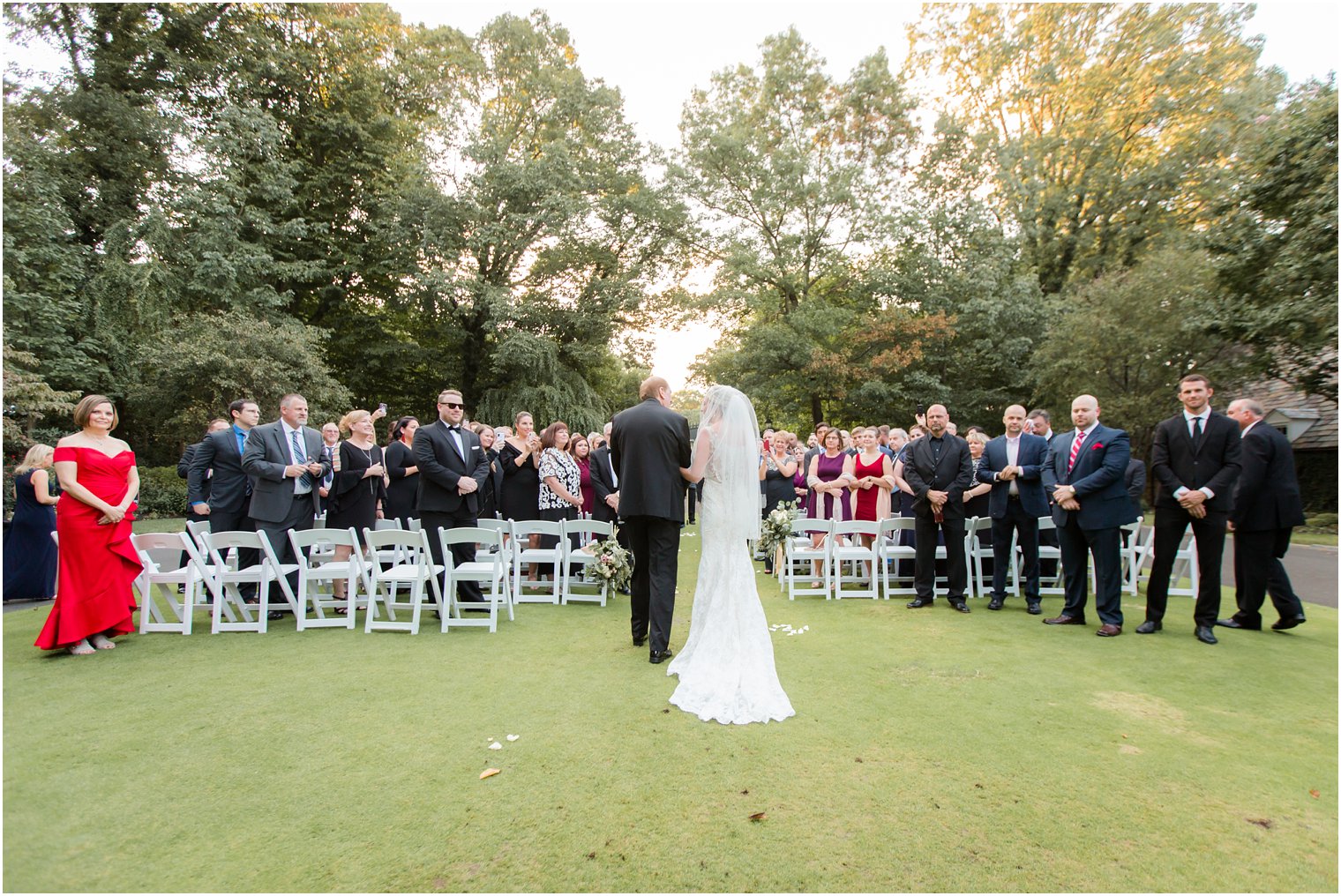 wedding ceremony at Huntingdon Valley Country Club photographed by Idalia Photography