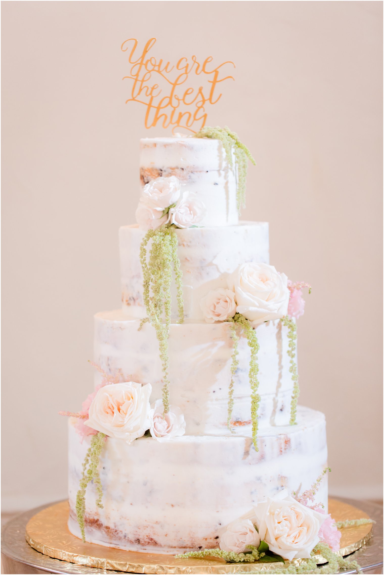 naked wedding cake by Bredenbeck's Bakery photographed by Idalia Photography