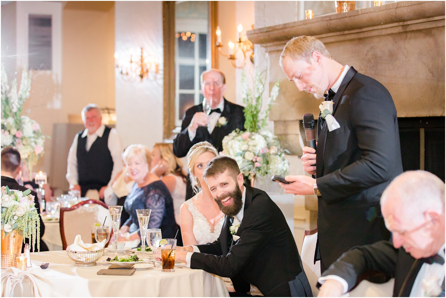 Huntingdon Valley Country Club wedding reception photographed by Idalia Photography