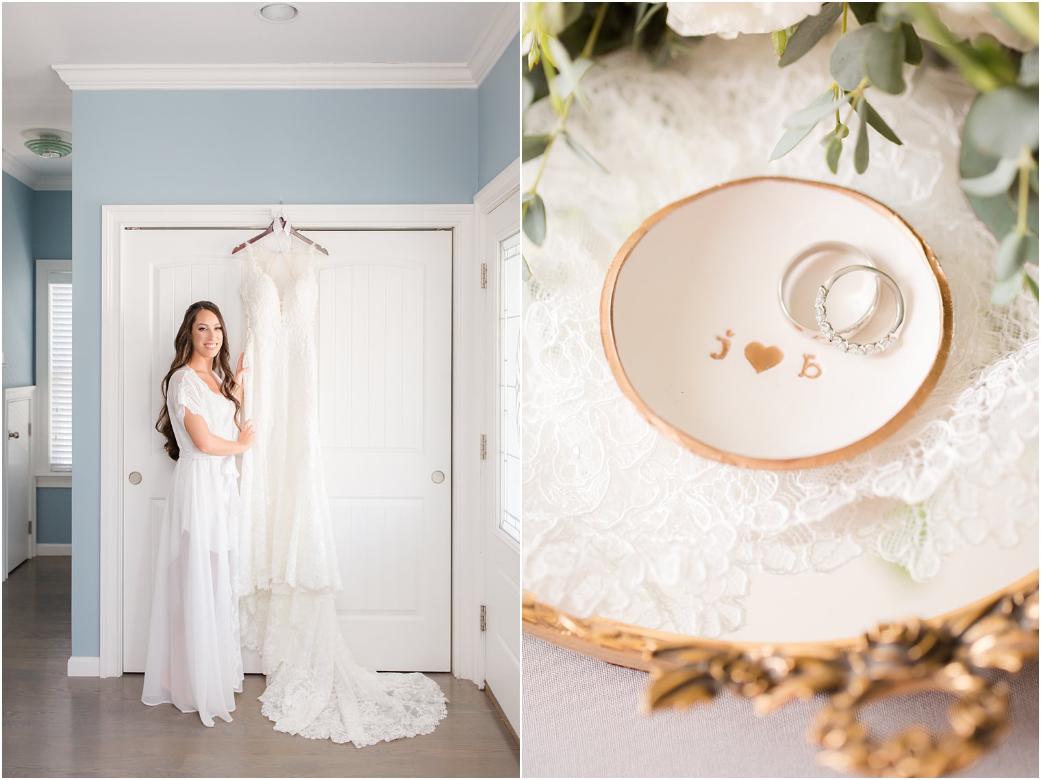 bride prepares for LBI wedding day with Idalia Photography