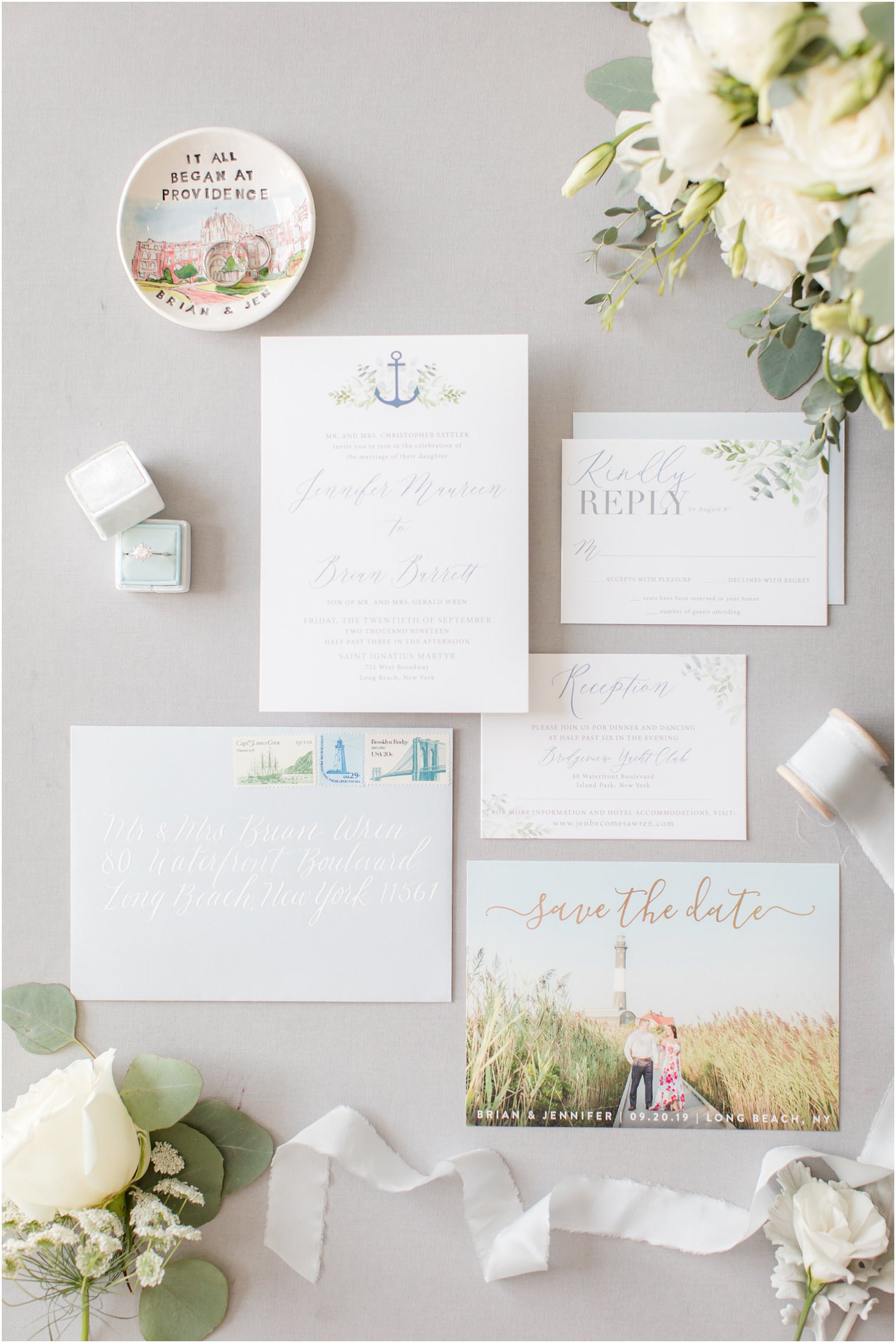 Nautical wedding stationery by Scout Design Shop