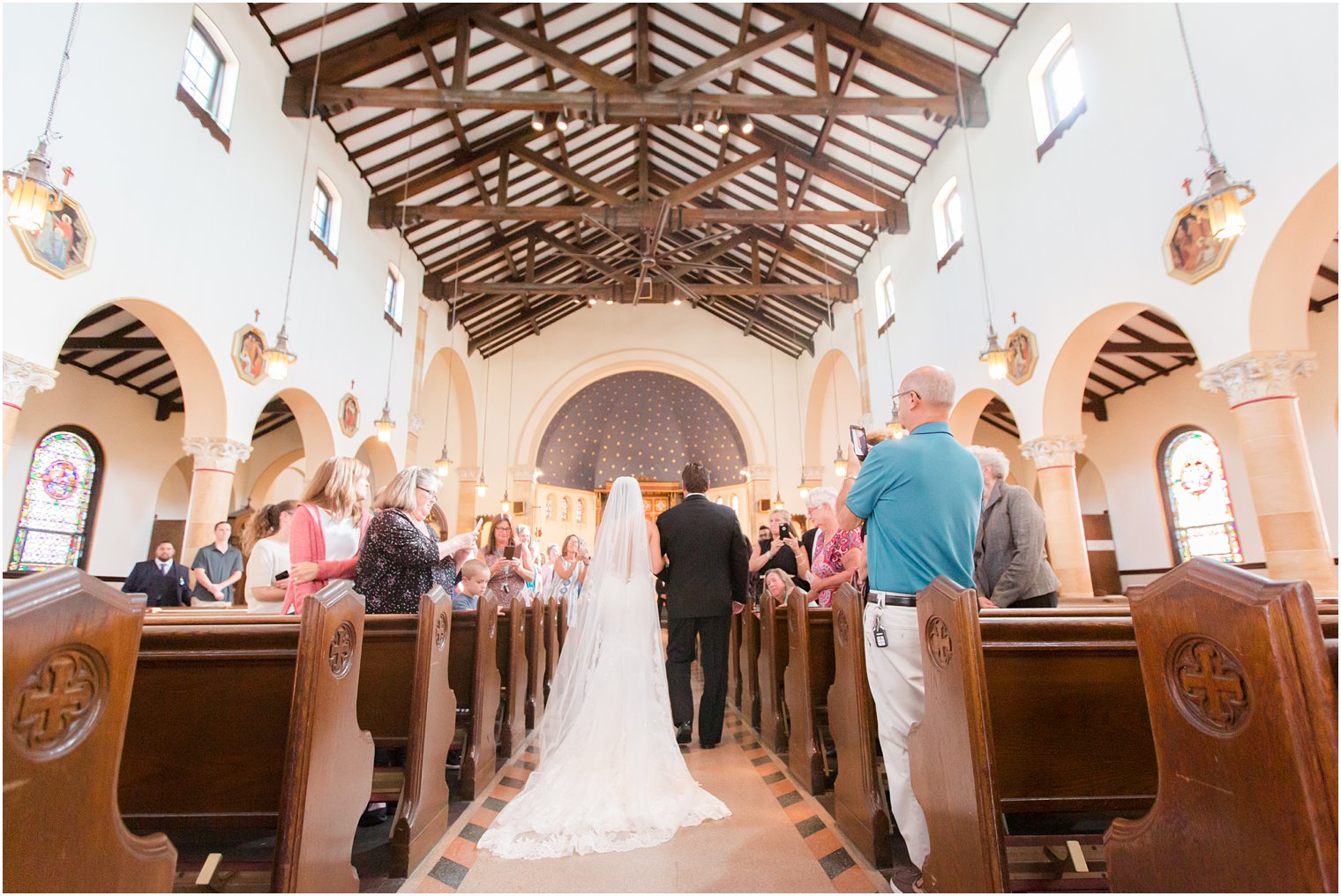 traditional church wedding for LBI wedding day