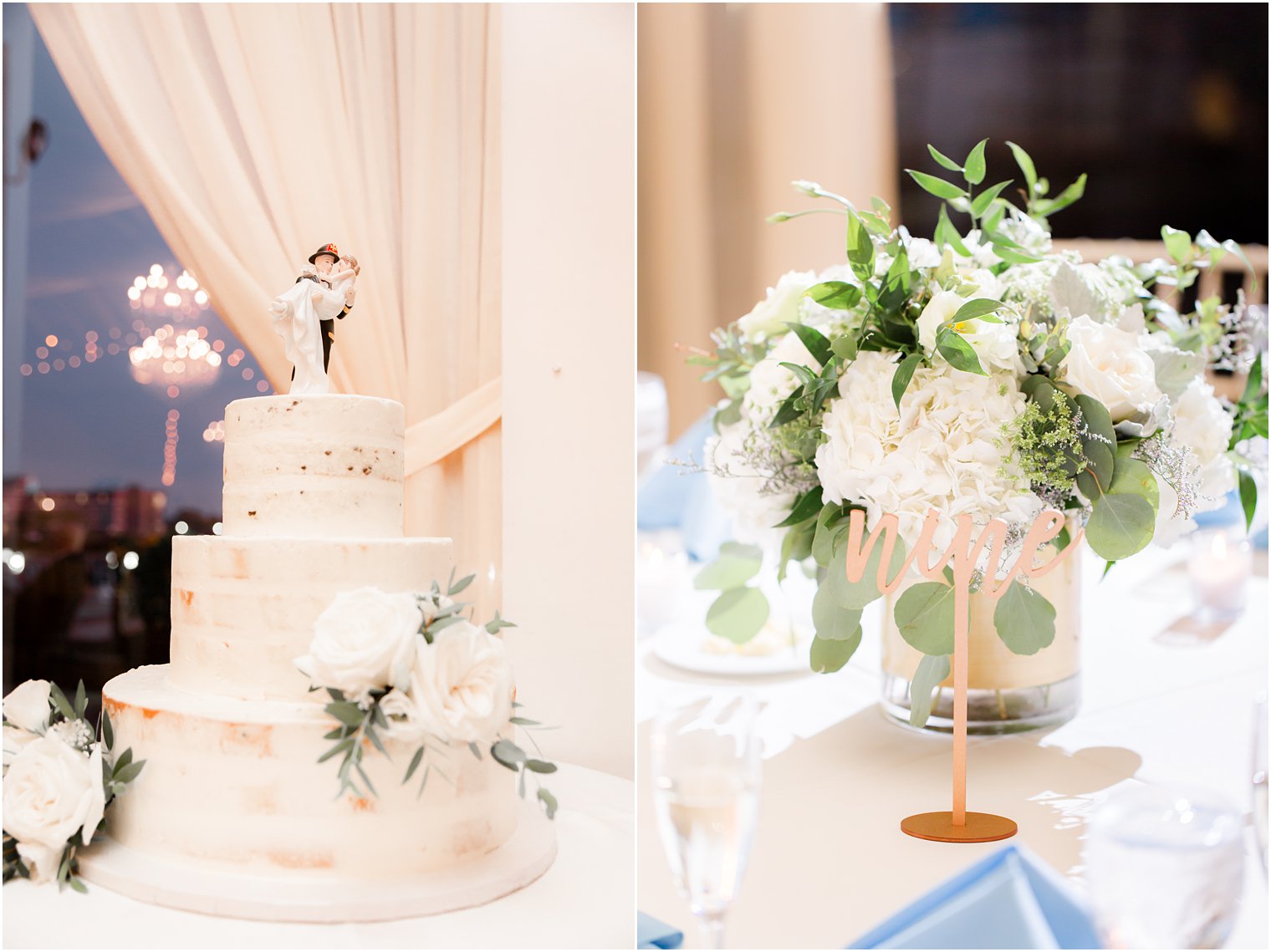 wedding reception details for Bridgeview Yacht Club reception