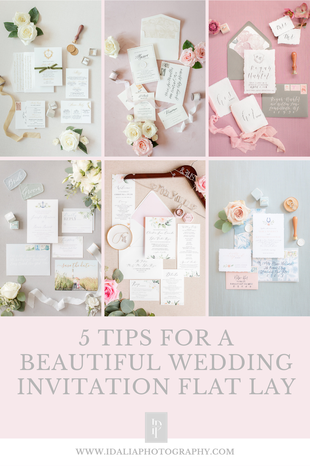 5 Tips for a Beautiful Wedding Invitation Flat Lay | NJ Wedding ...