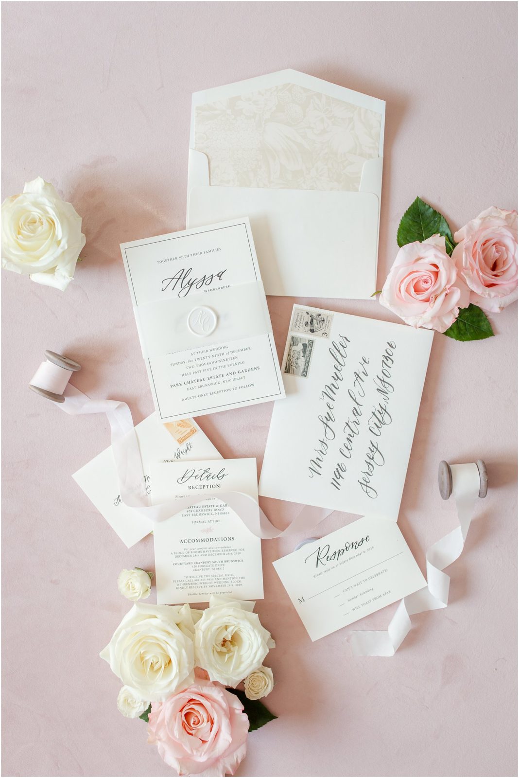 5 Tips for a Beautiful Wedding Invitation Flat Lay - NJ Wedding ...