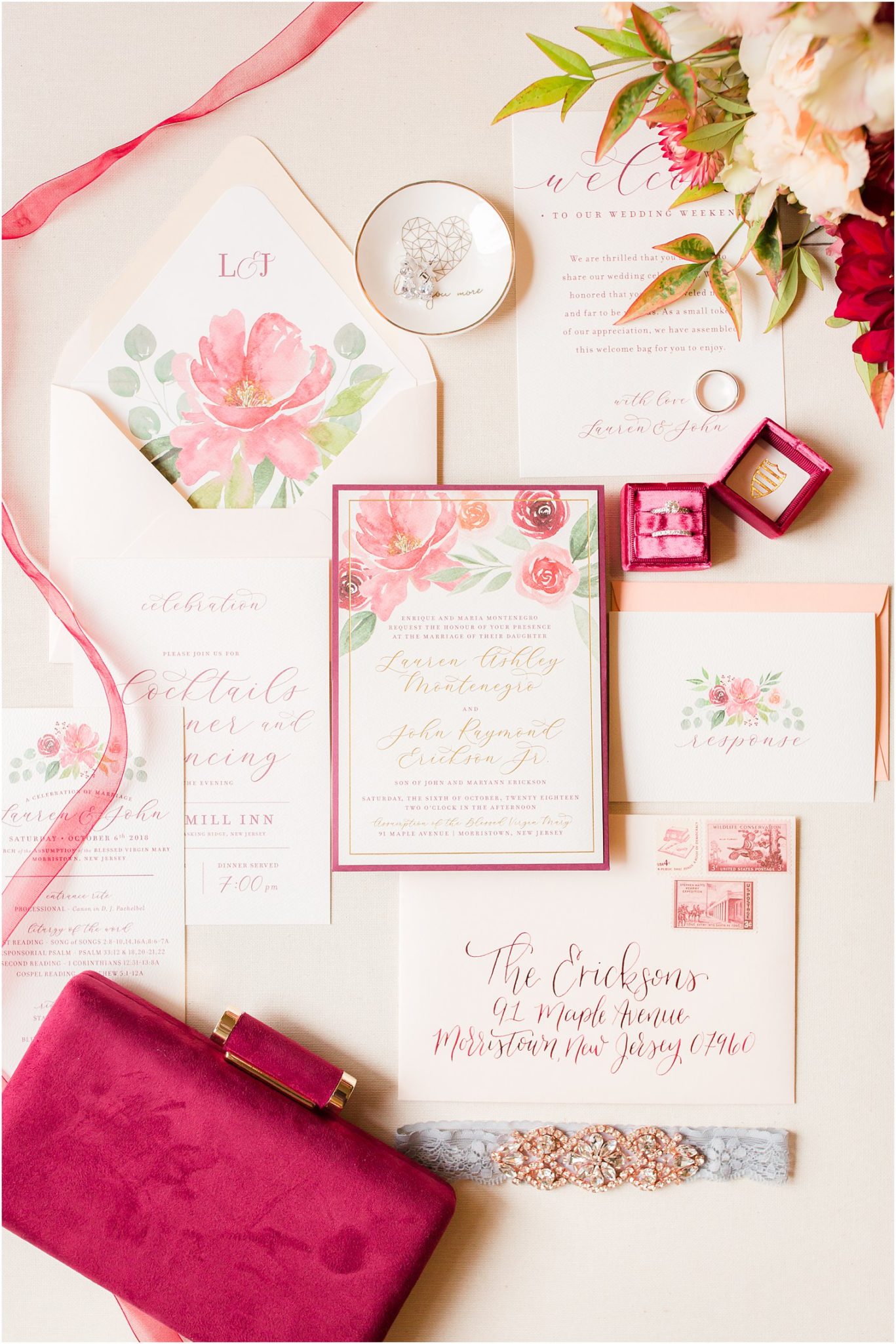 5 Tips for a Beautiful Wedding Invitation Flat Lay | NJ Wedding