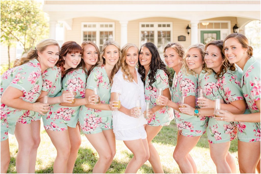 Champagne Toast With Your Bridesmaids Getting Ready Photos 9642