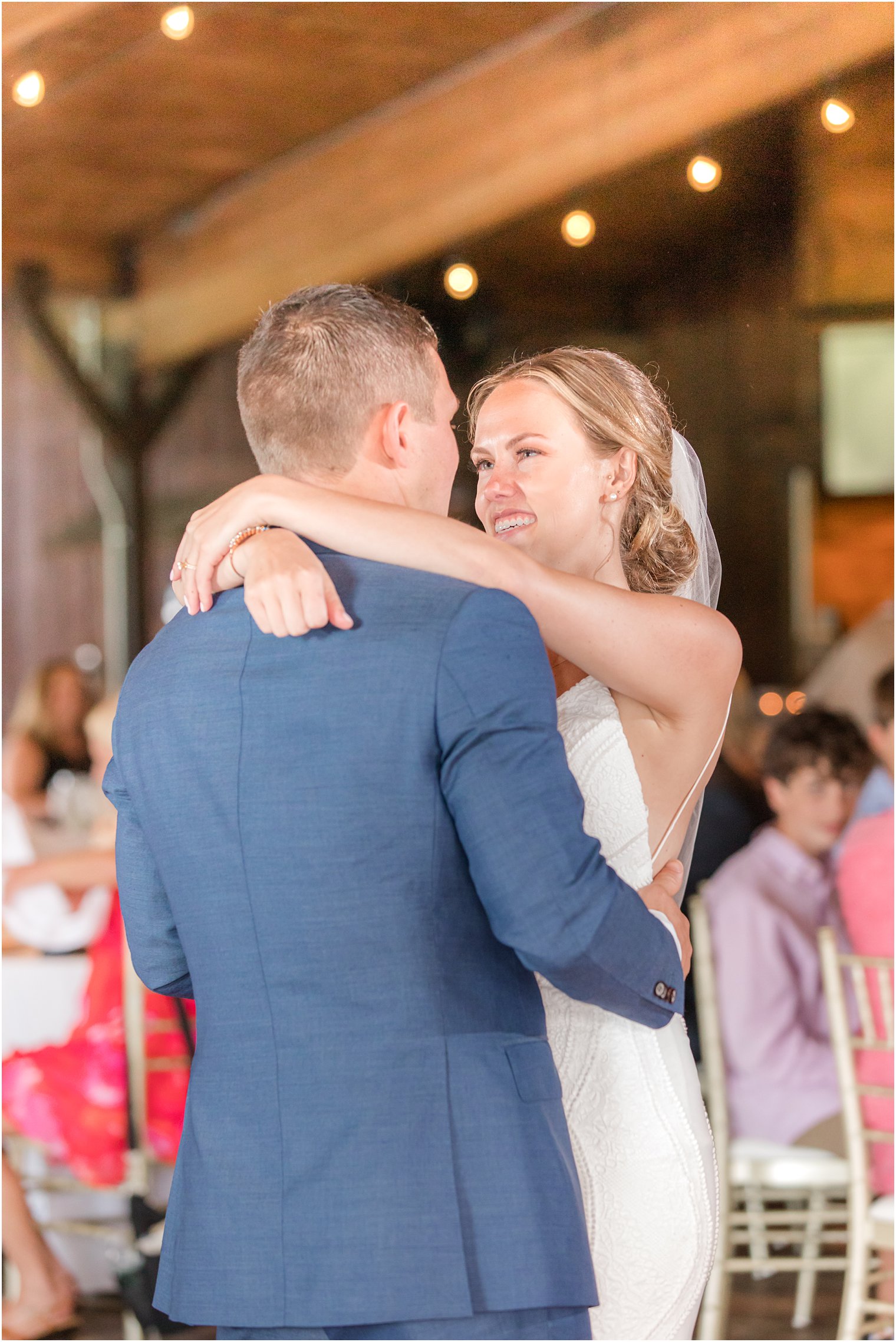 bride and groom dance at Minerals Resort during wedding reception