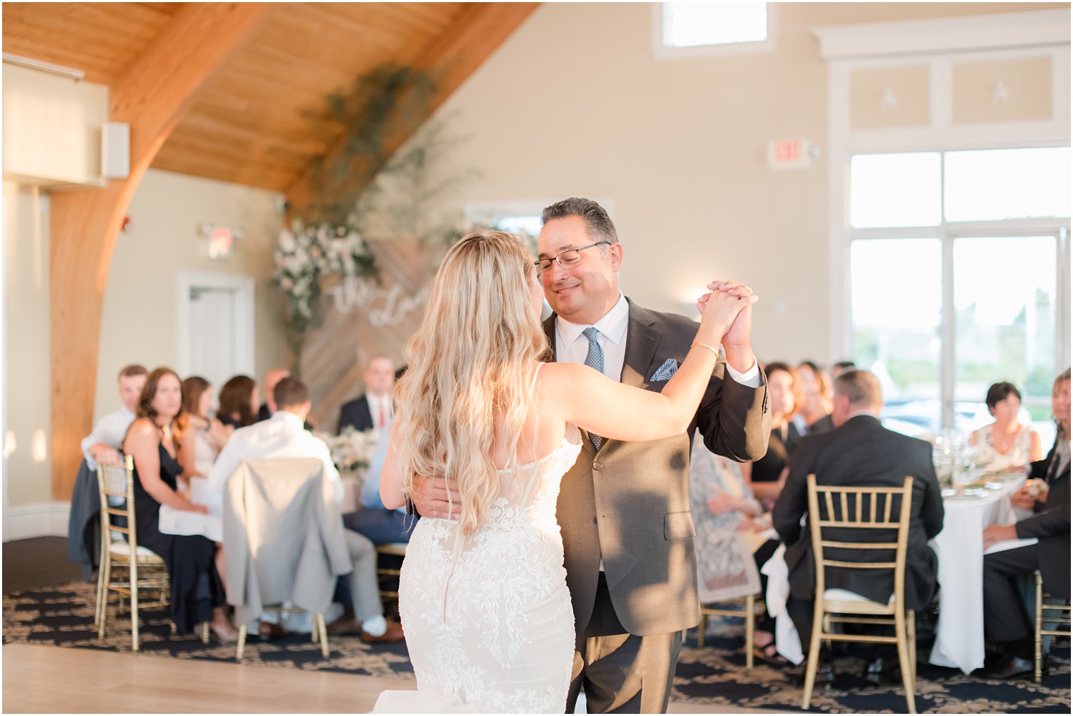 bride and dad dance during Manahawkin NJ wedding reception