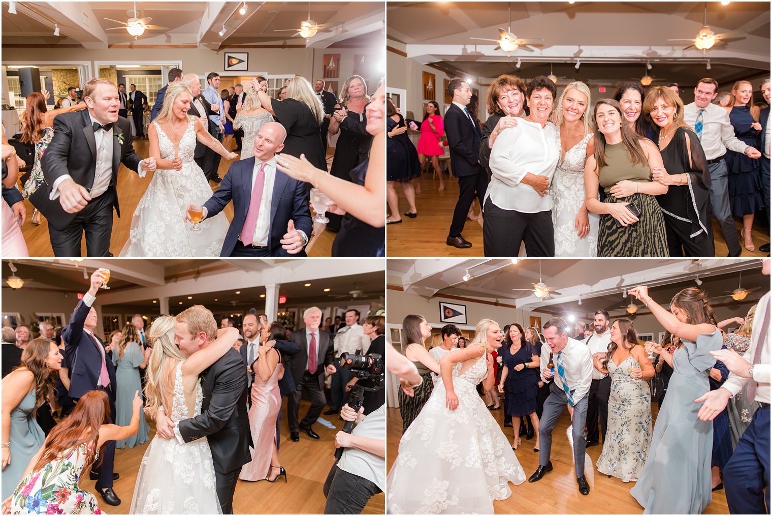 Long Beach NJ wedding reception dancing with bride and groom 