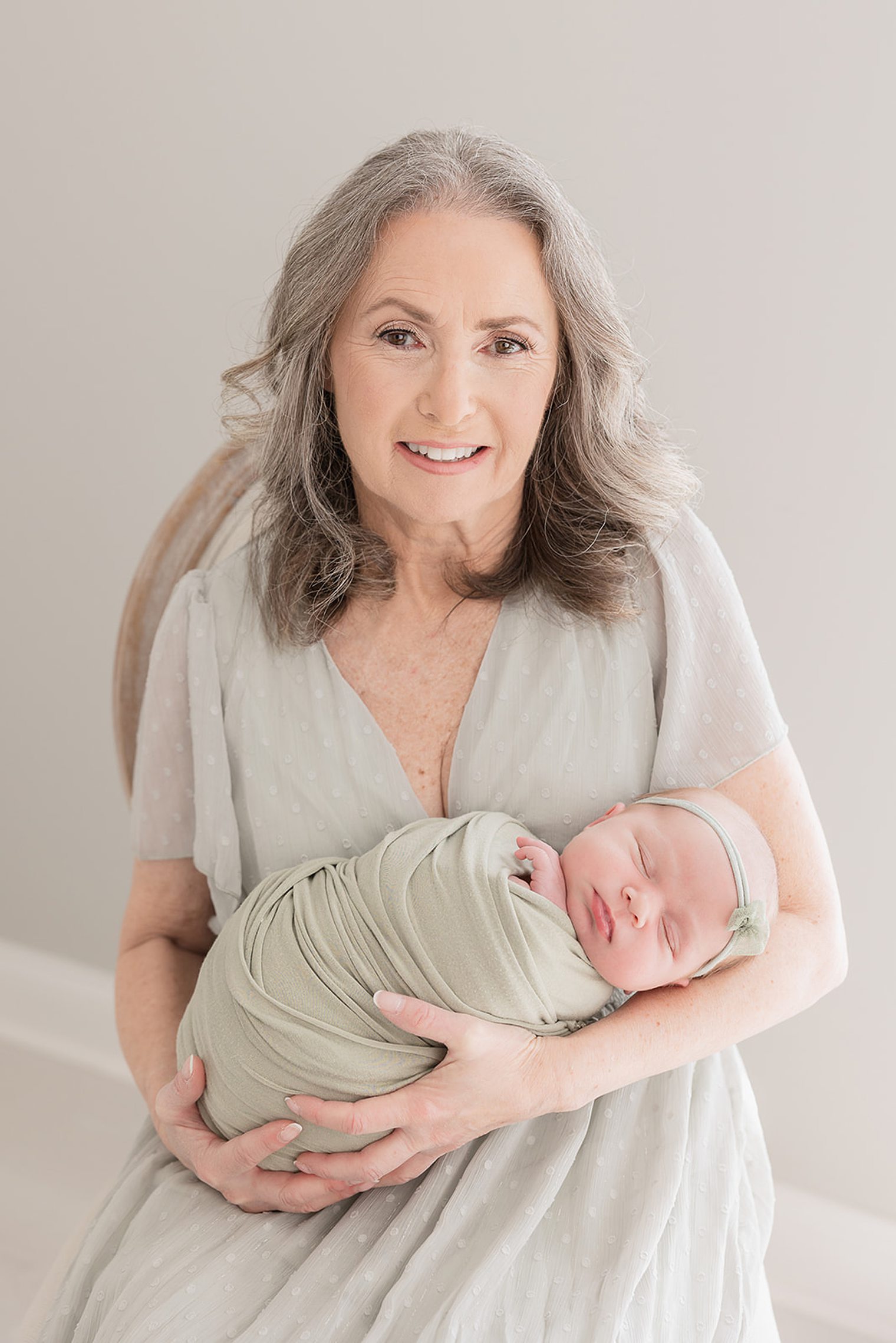 grandmother and her little grand child 