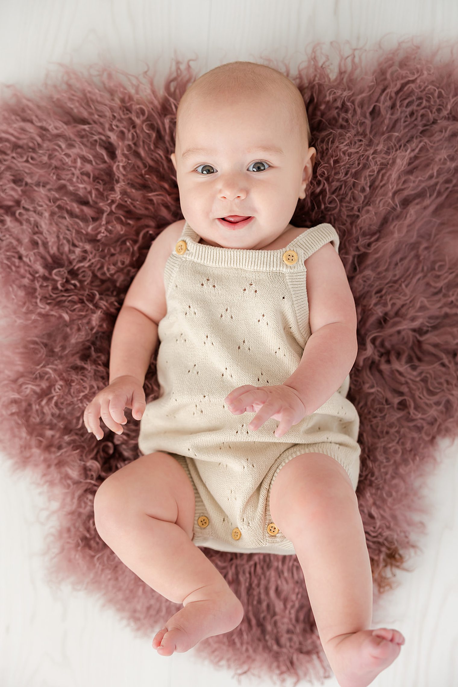 beautiful baby at her milestone session