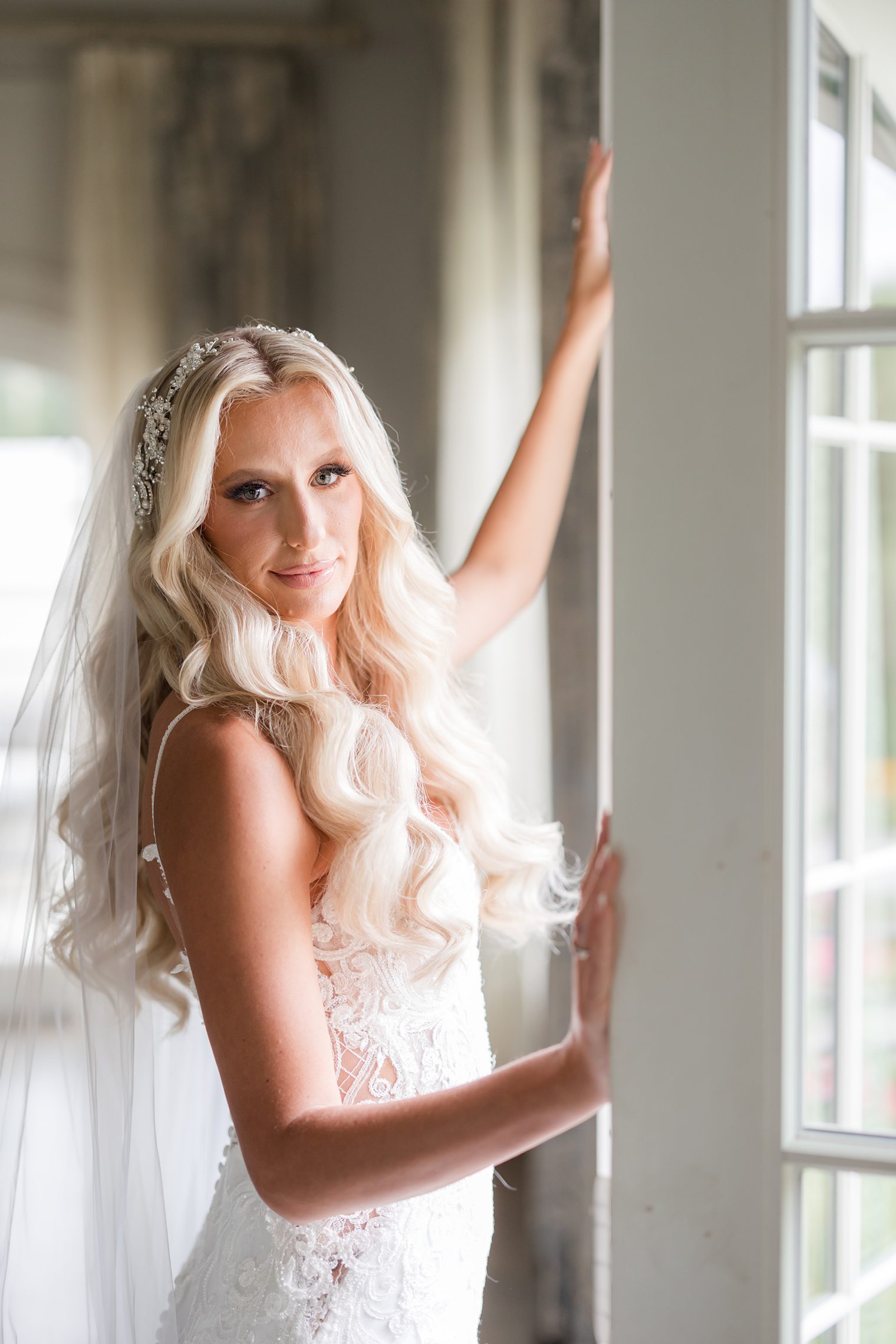 bride posing for her wedding session