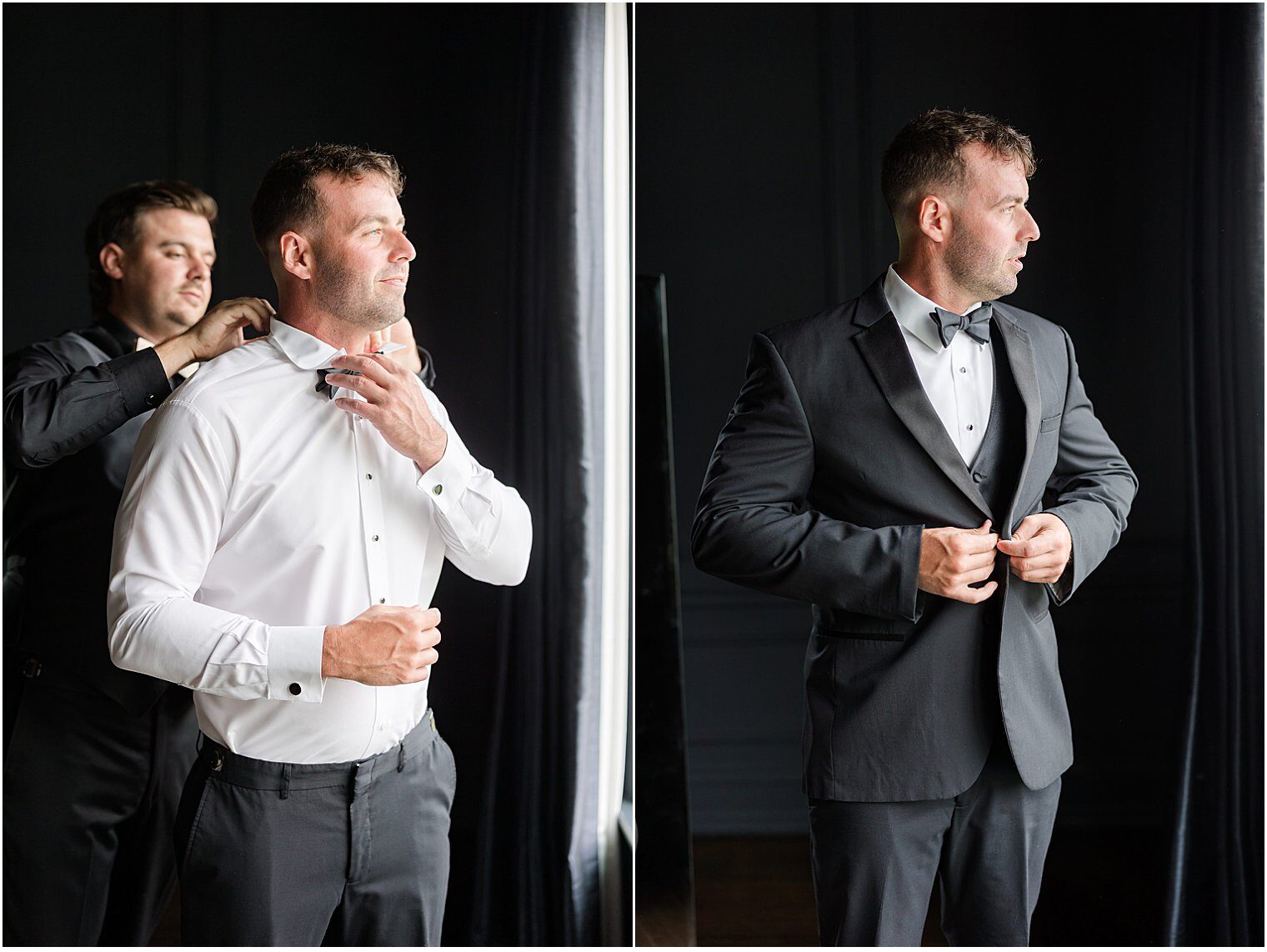 groom getting ready to his wedding day