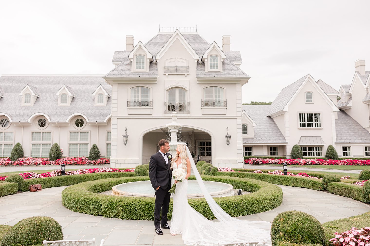 Bride and groom enjoying their venue 