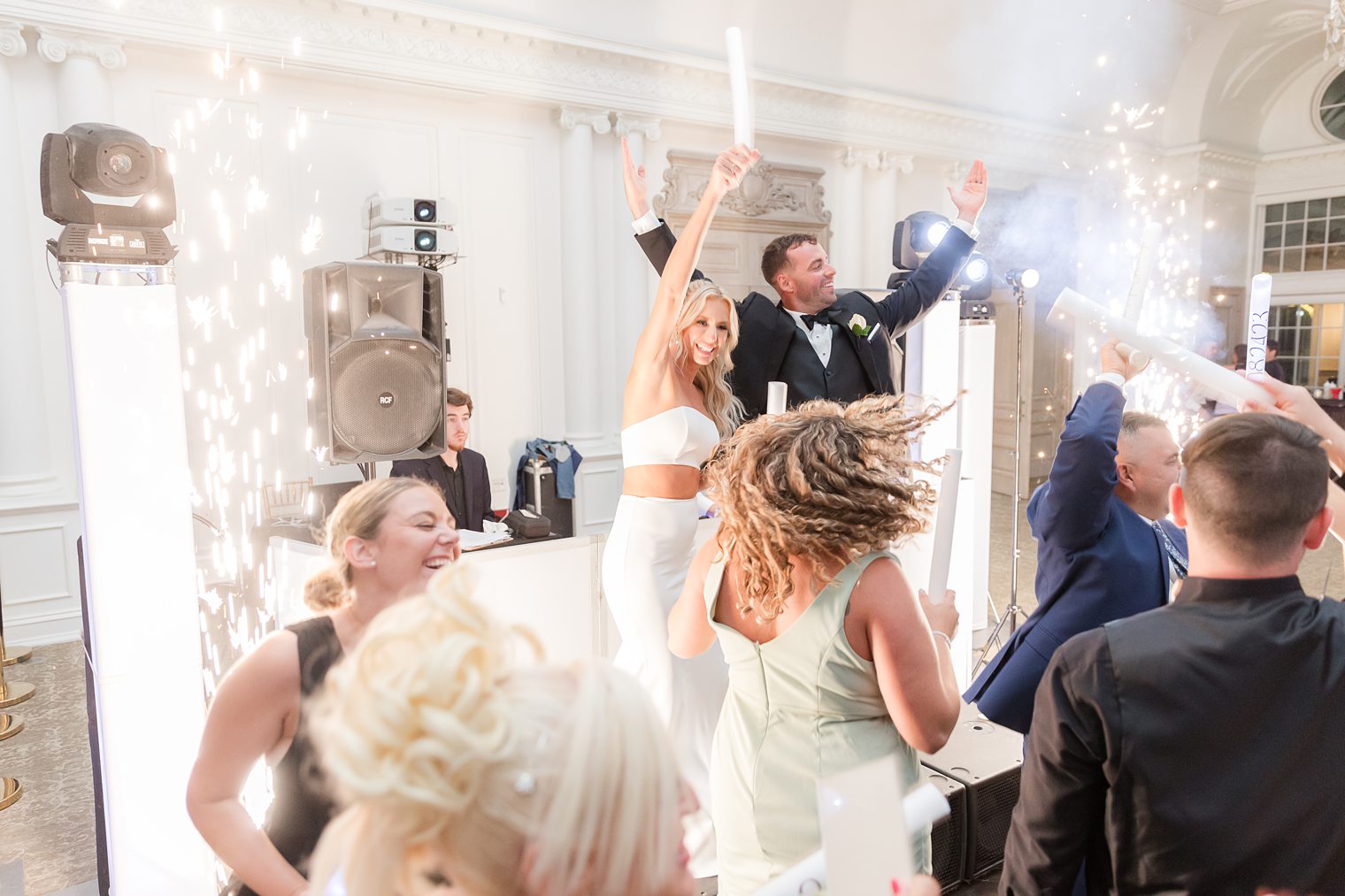 Husband and wife having fun on the dancefloor 