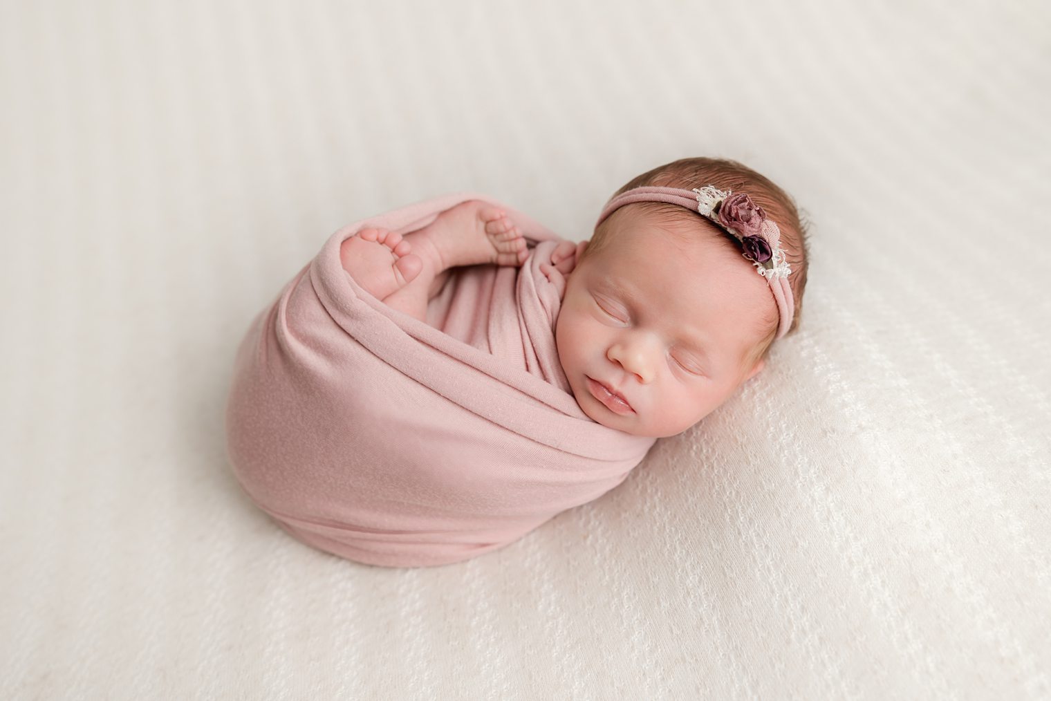 beautiful baby girl at her new born session