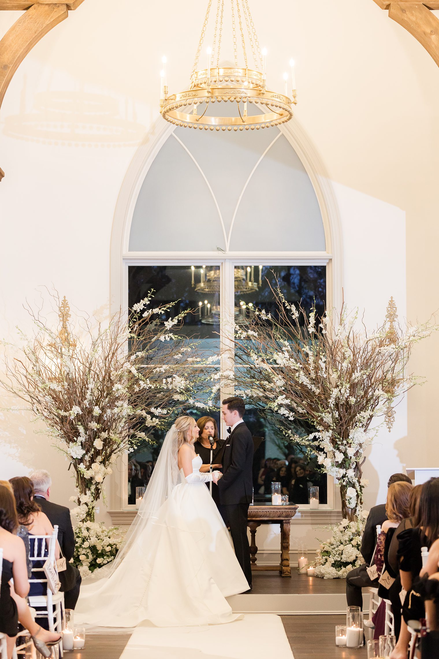 bride and groom sharing their vows