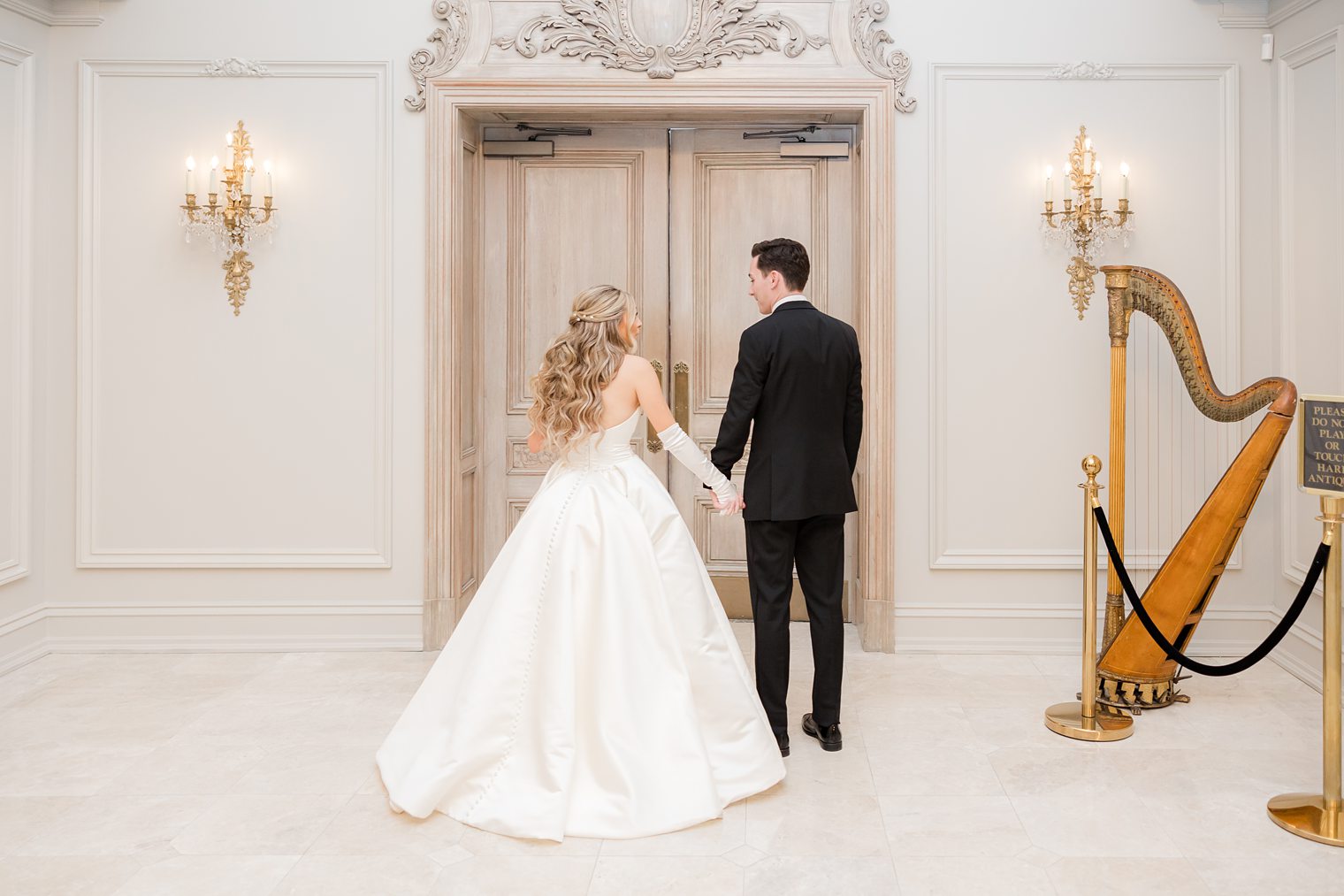 husband and wife before making their big entrance 