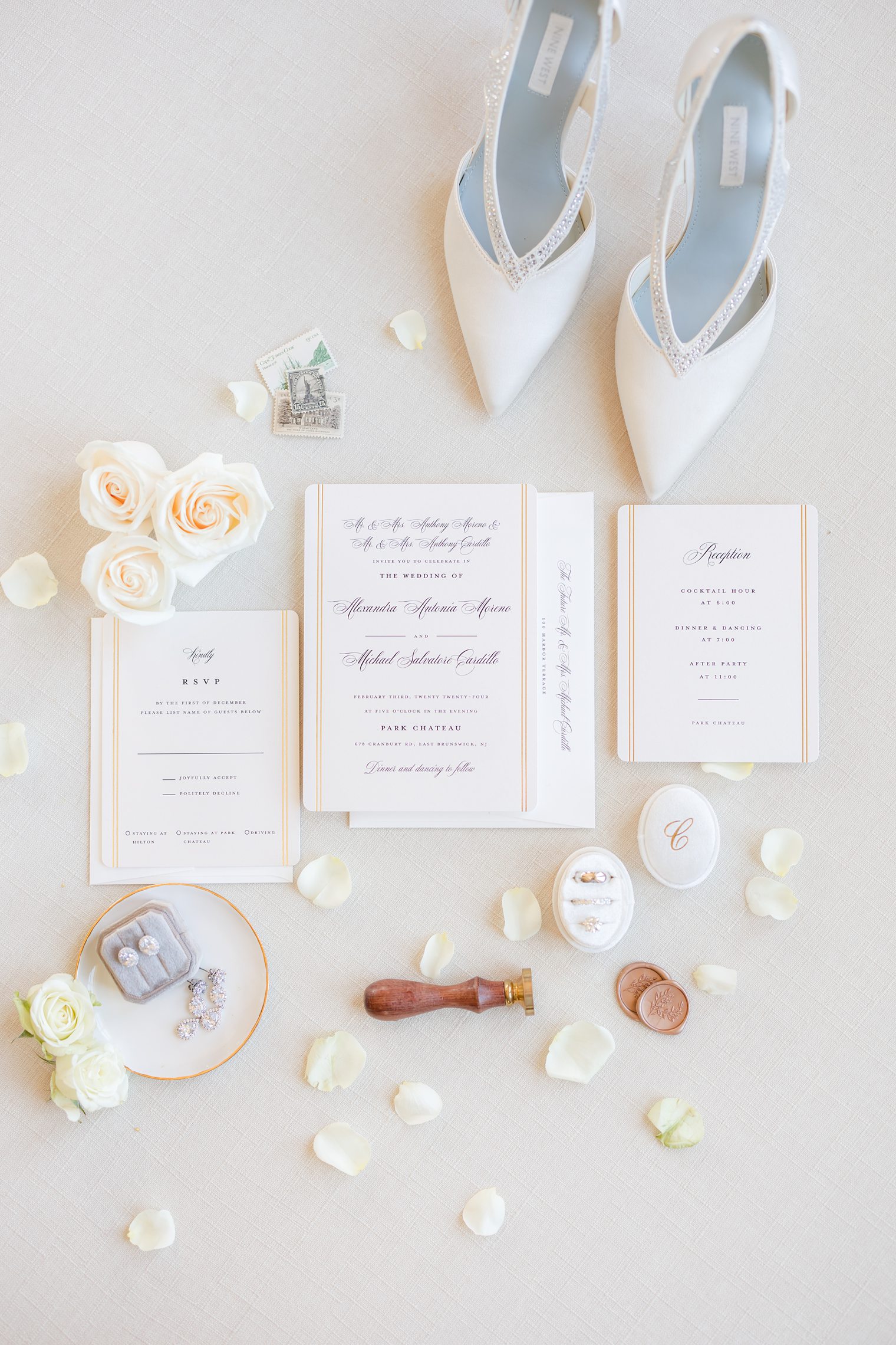 wedding invitation details at Park Chateau