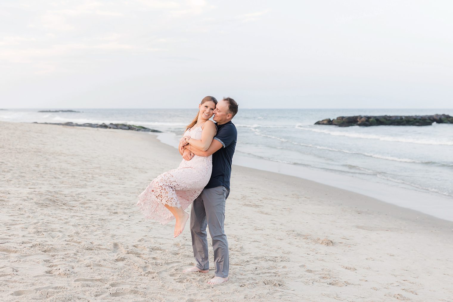 beautiful couple having fun playing around 