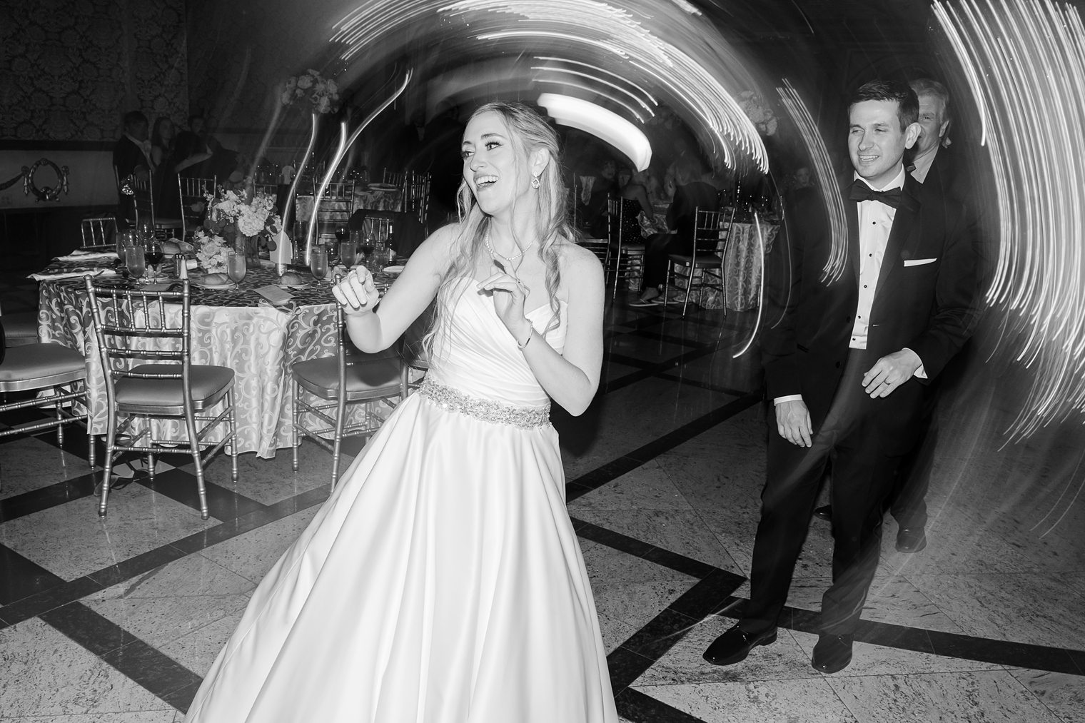 husband and wife having fun at the dance floor 