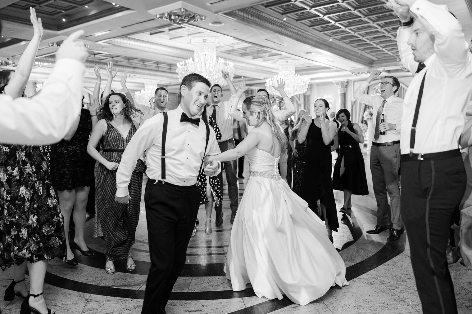 husband and wife taking the dance floor