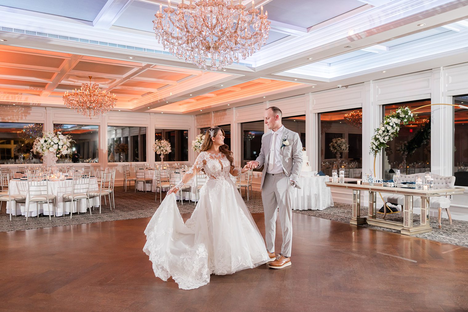 husband and wife on the dancefloor