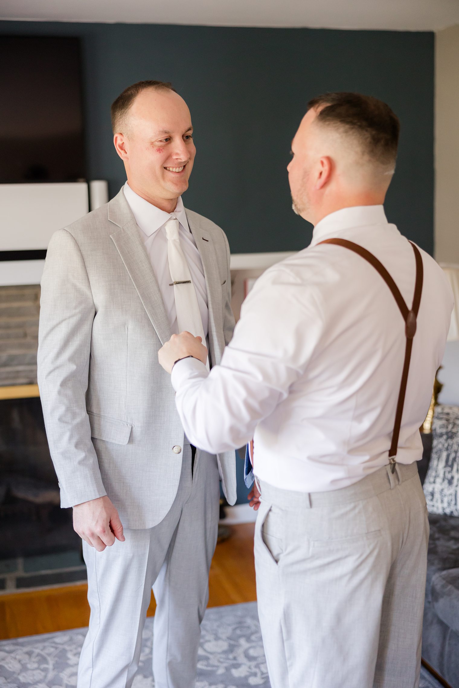 groom ready to walk into the aisle 