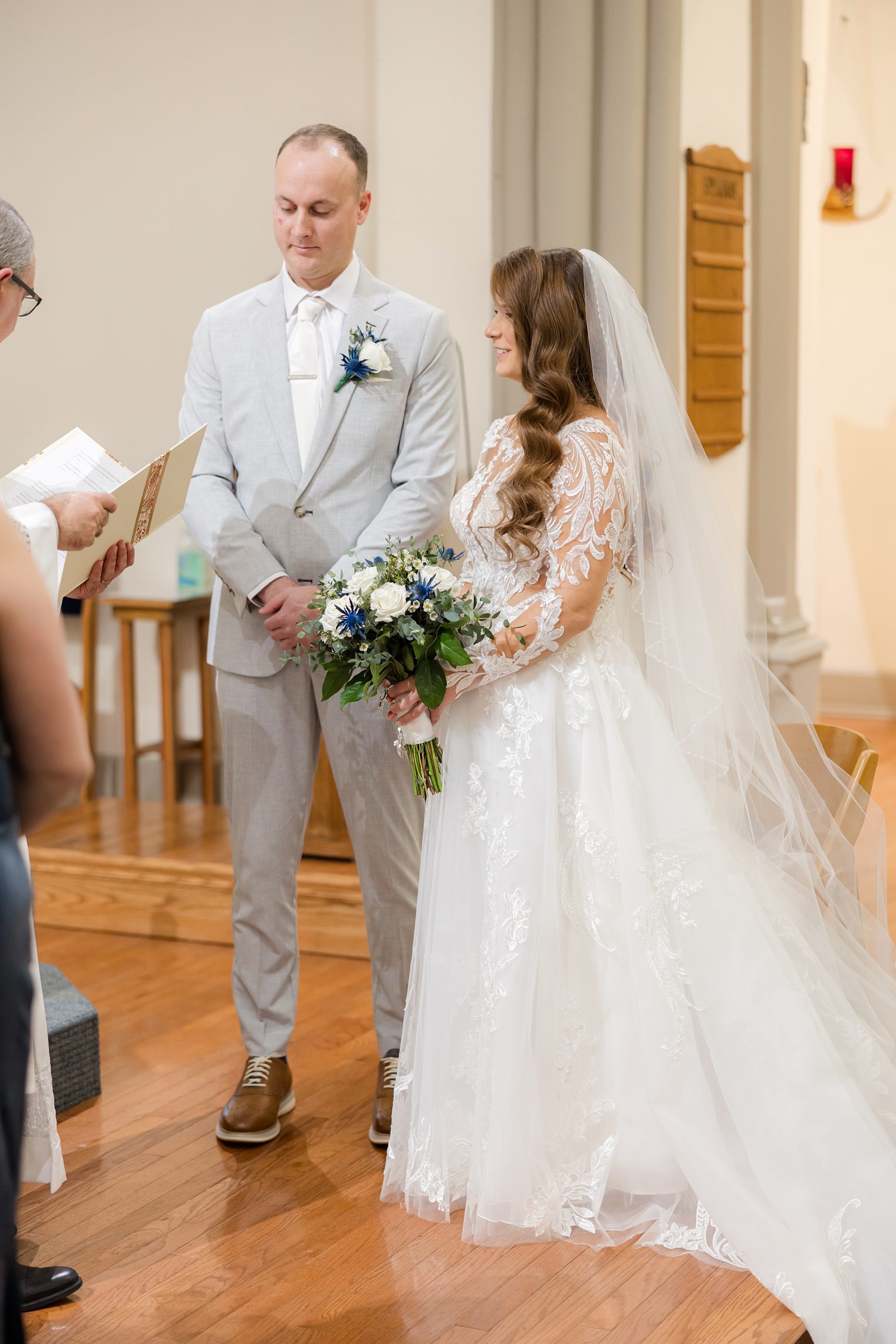 bride and groom before saying I do