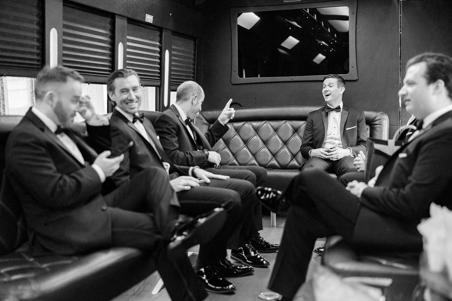 party bus of the groom and best men 