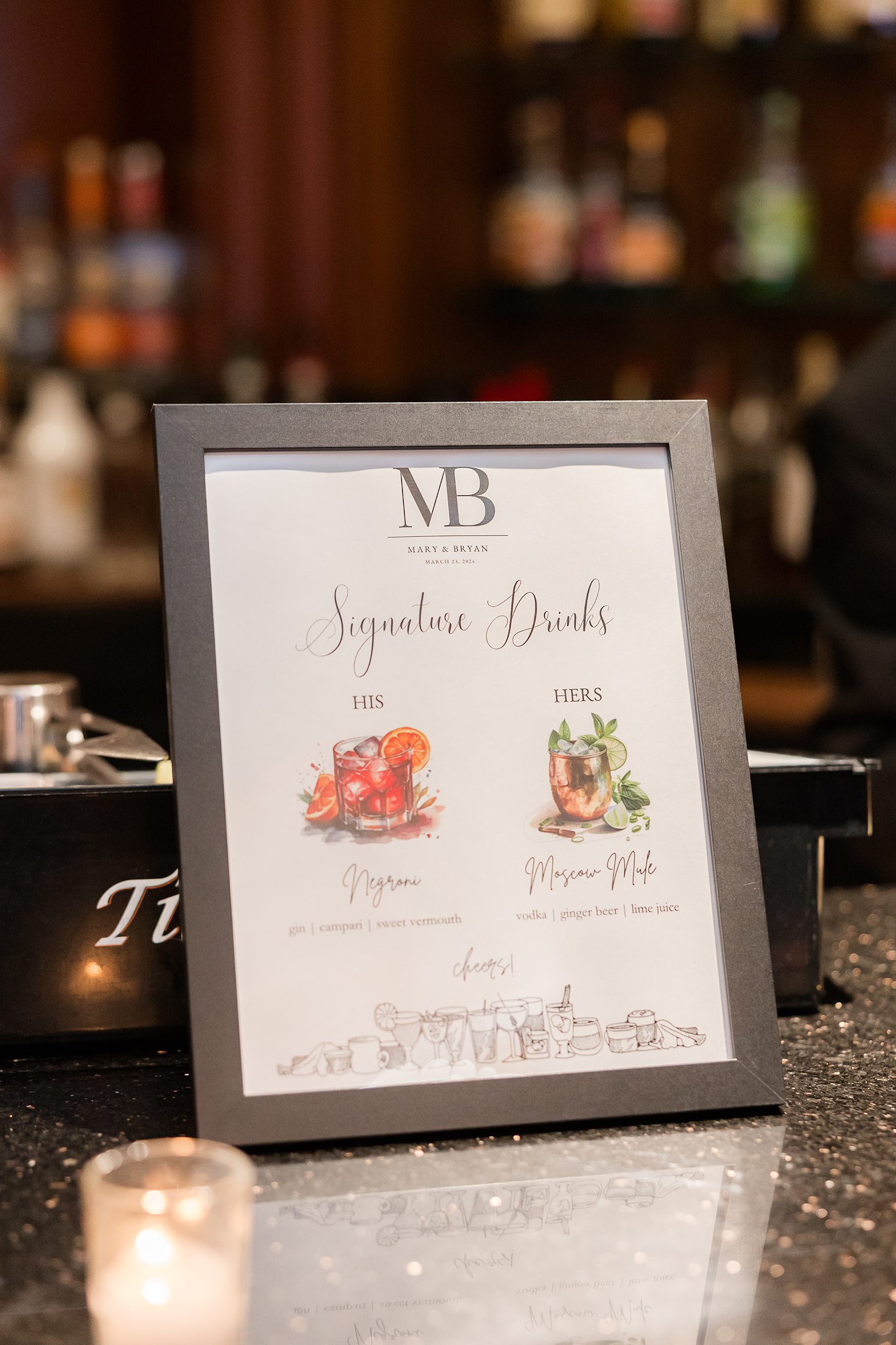 signature drinks for the wedding day