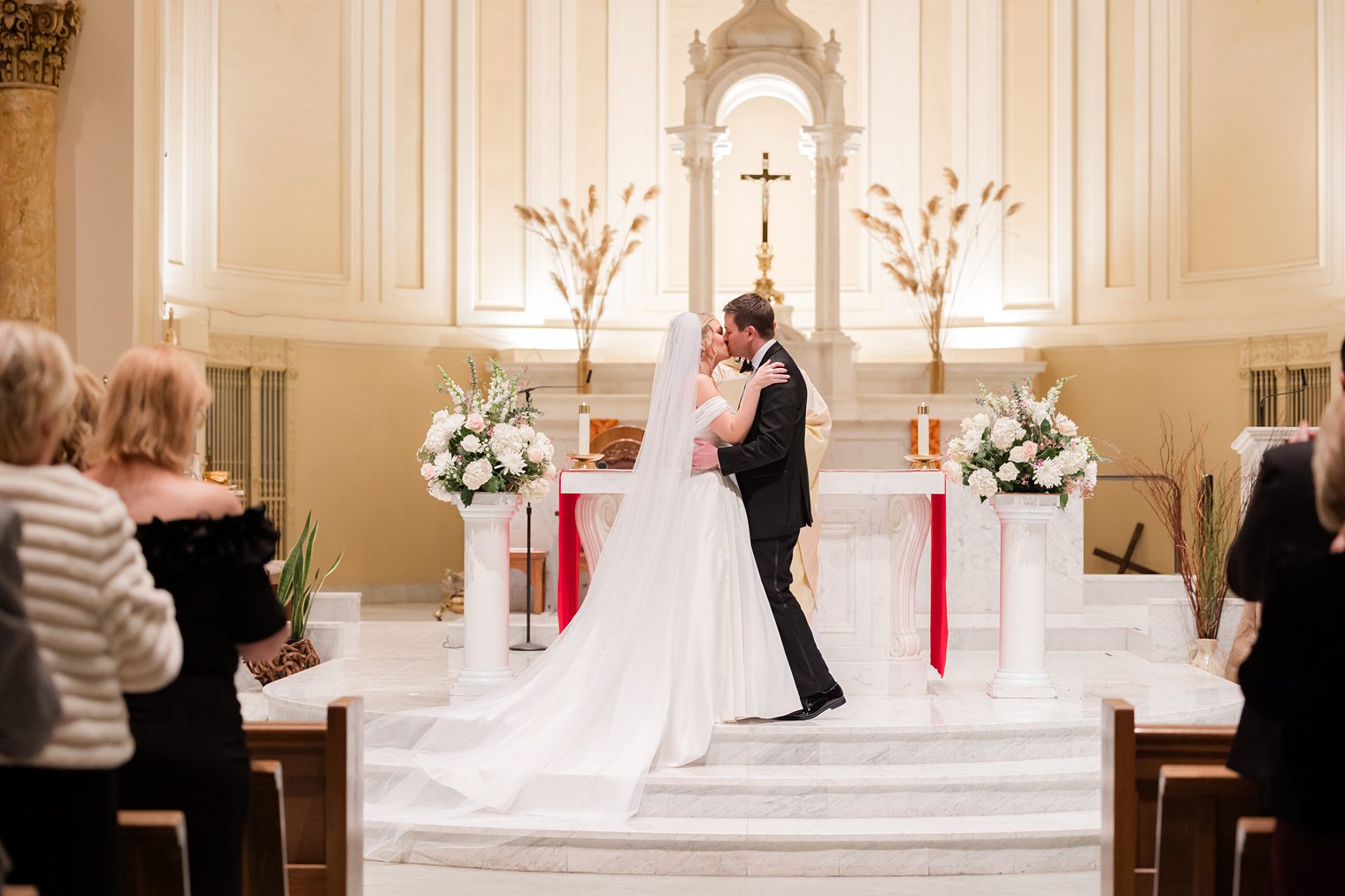 first kiss as husband and wife 