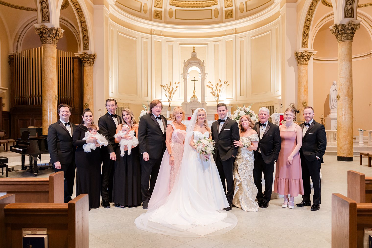 husband and wife with their families 