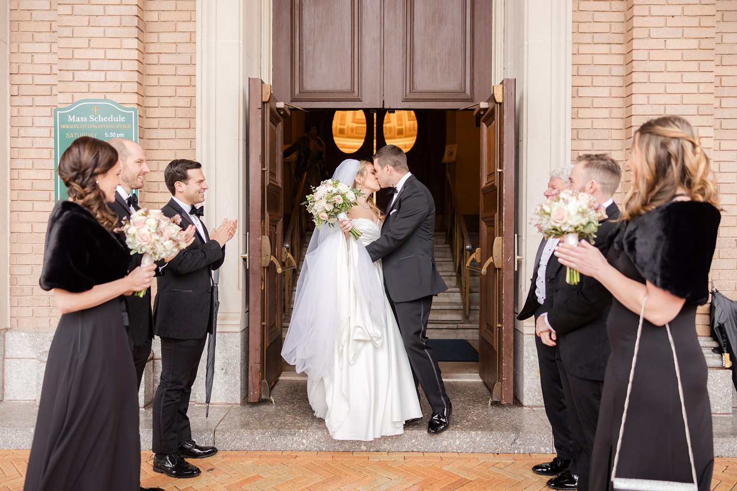 husband and wife sharing a kiss 