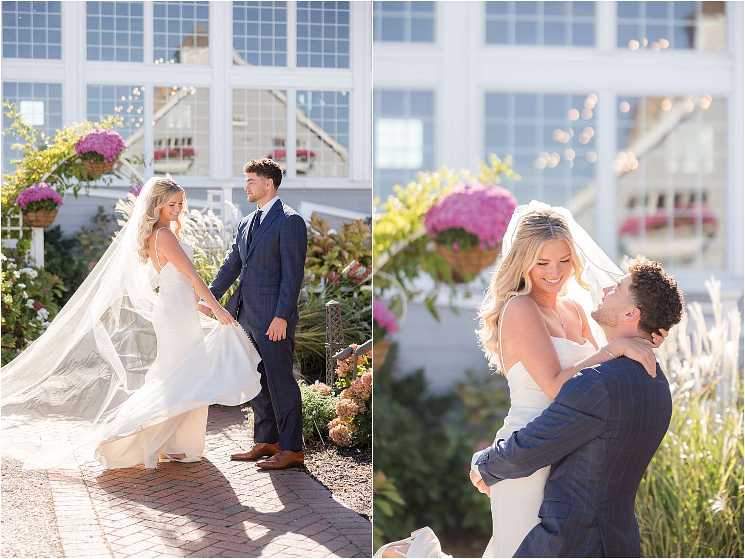 romantic bride and groom