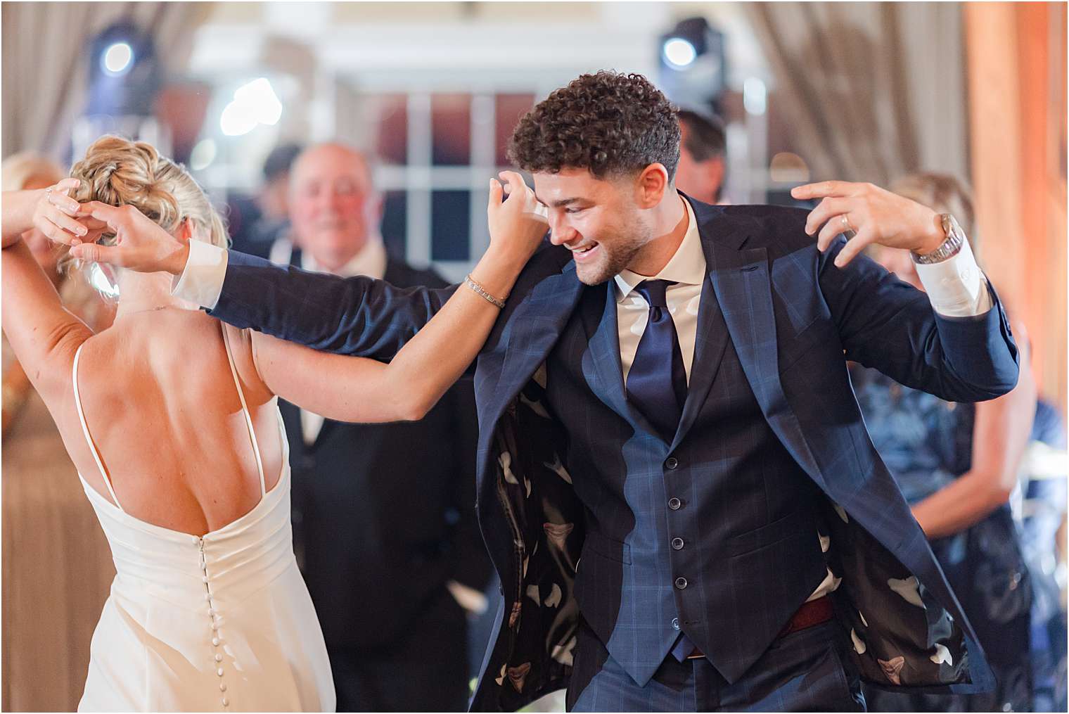 bride and groom on the dance floor