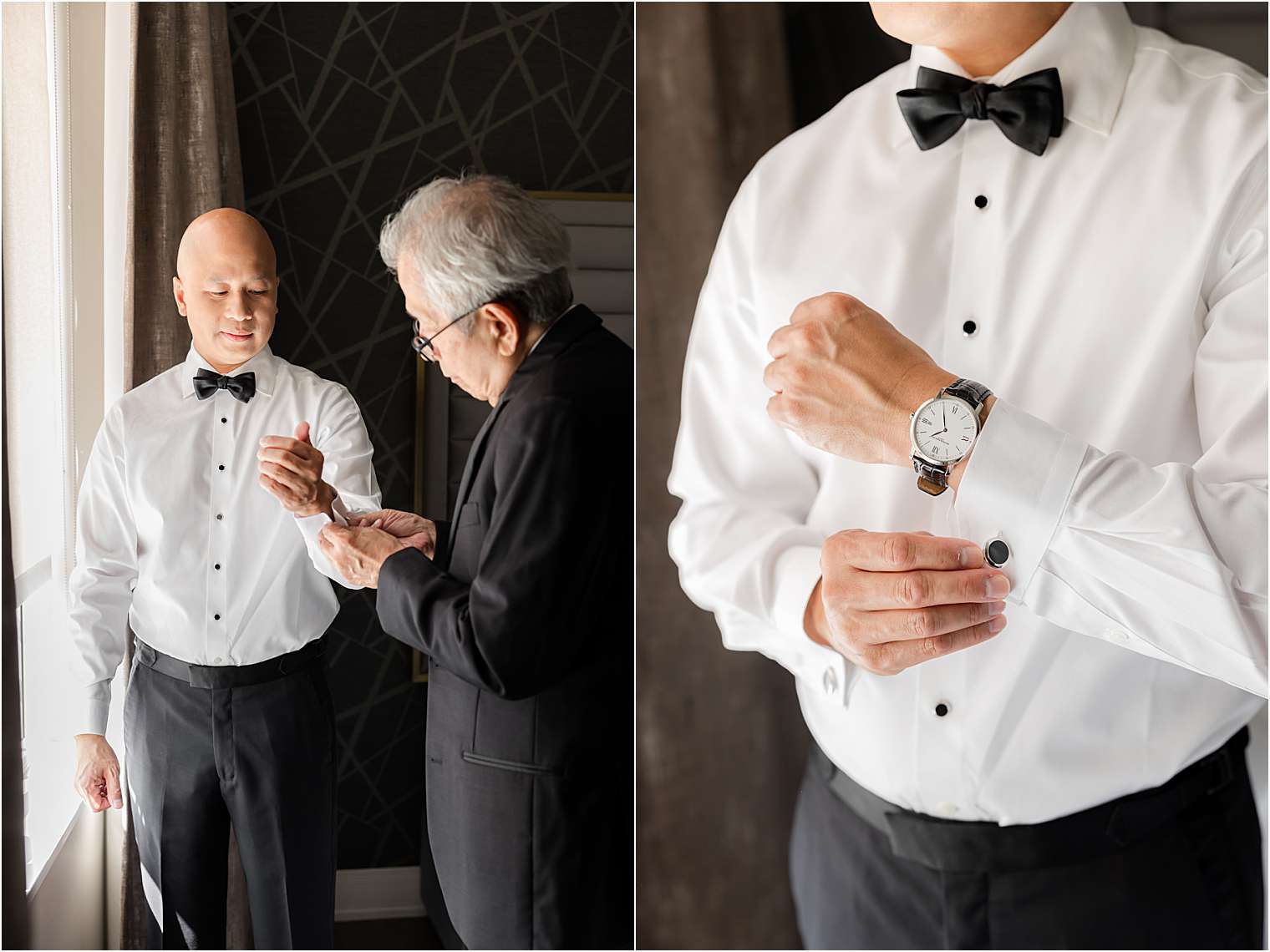 groom details for the wedding and final touches