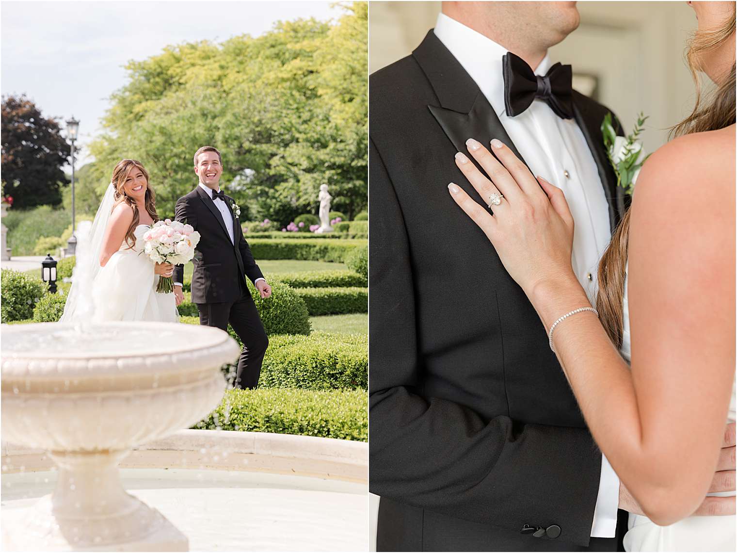 happy bride and groom 