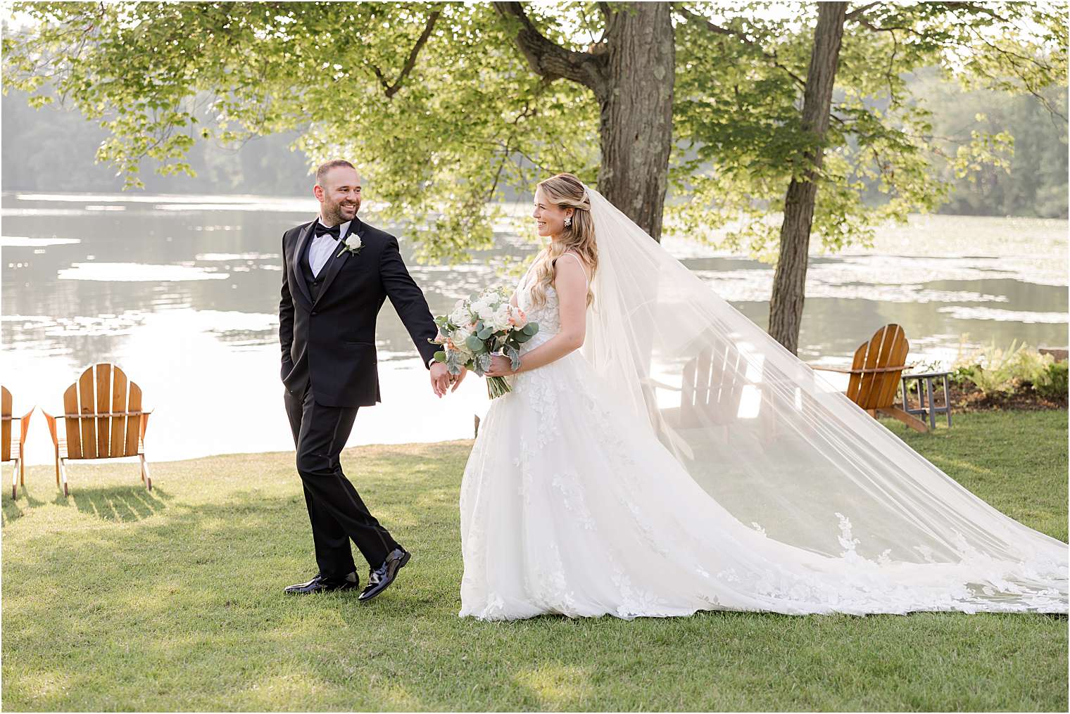 bride and groom at the Indian Trail Club