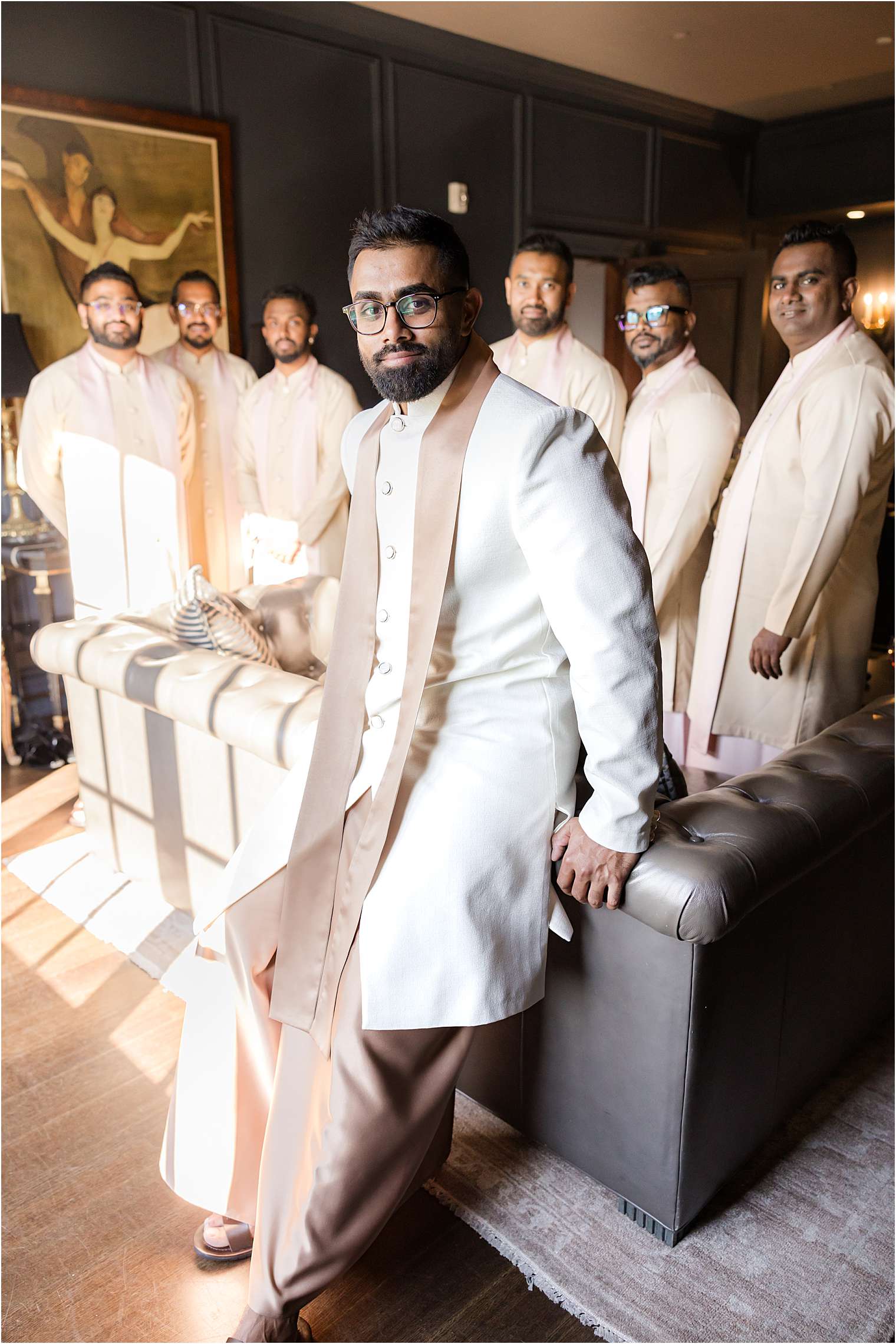 groom with his groomsmen 