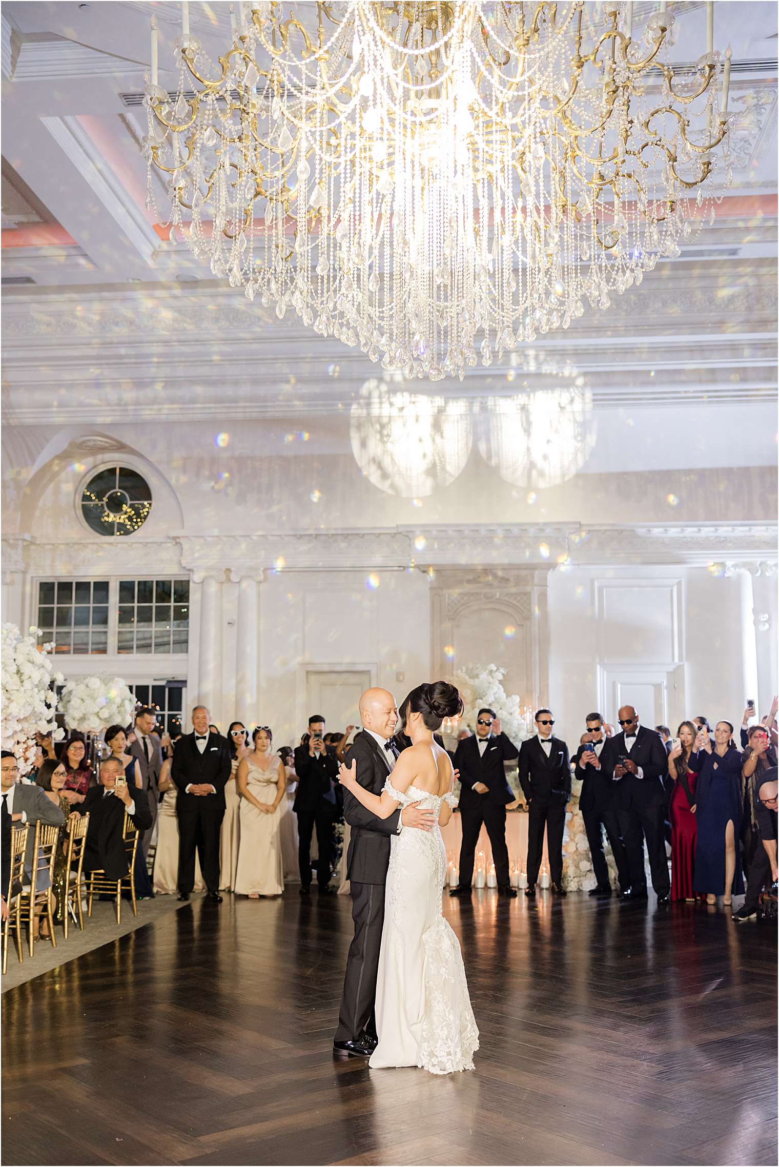 Husband and wife dancing