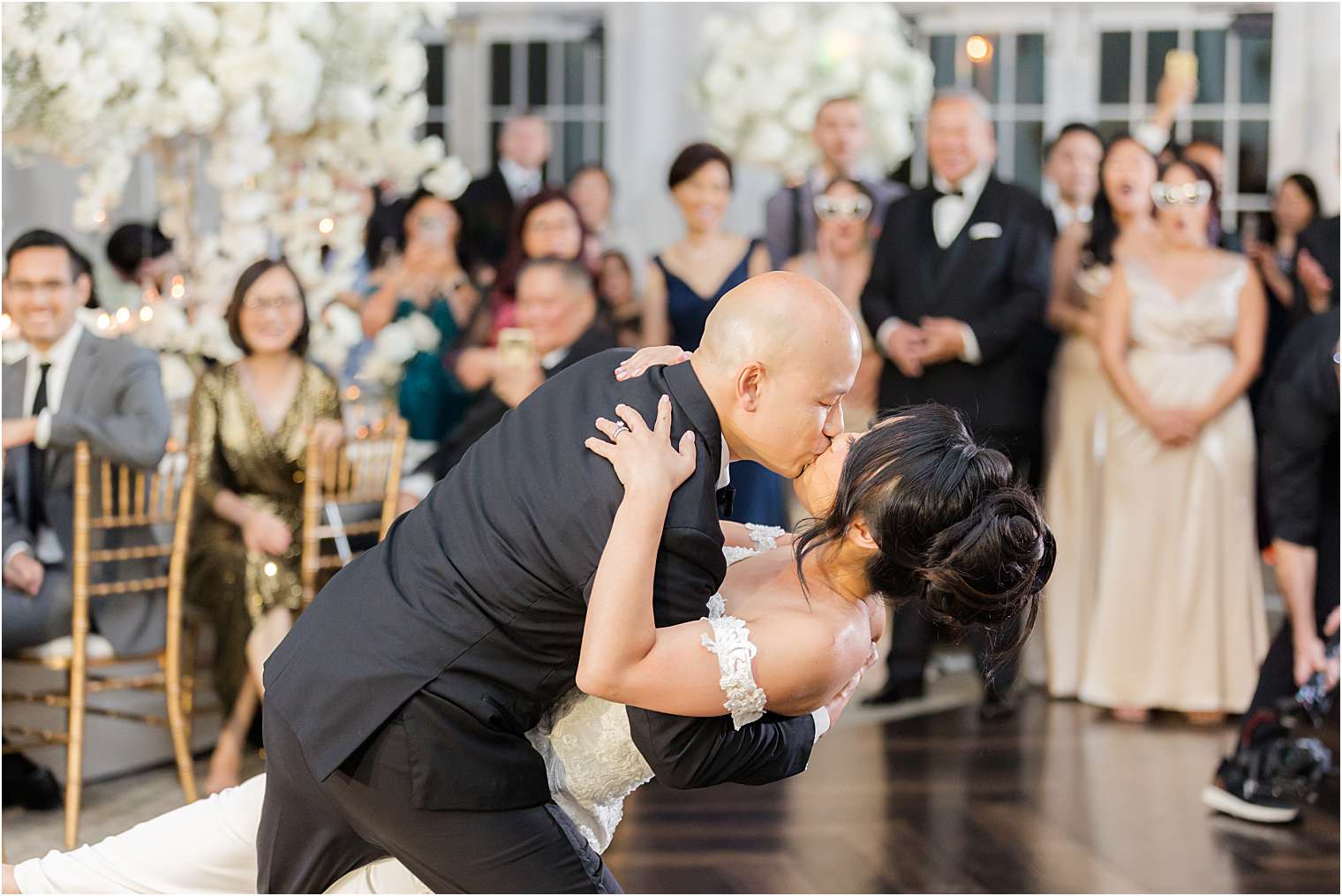 husband and wife dancing in the ballroom