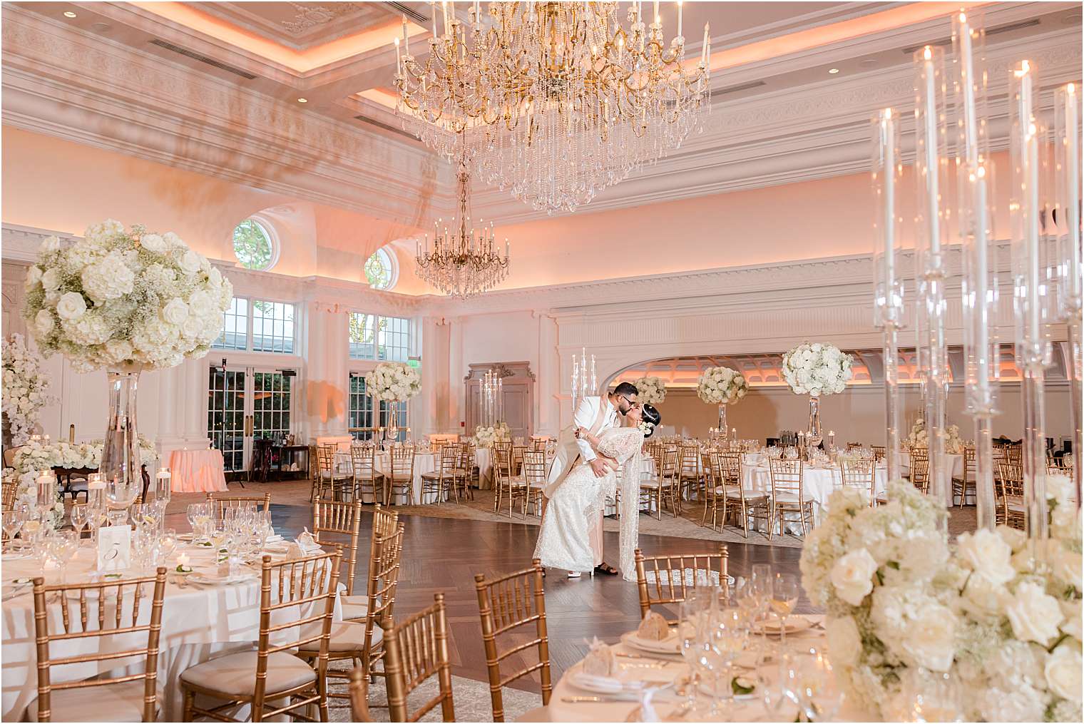 husband and wife at the ballroom